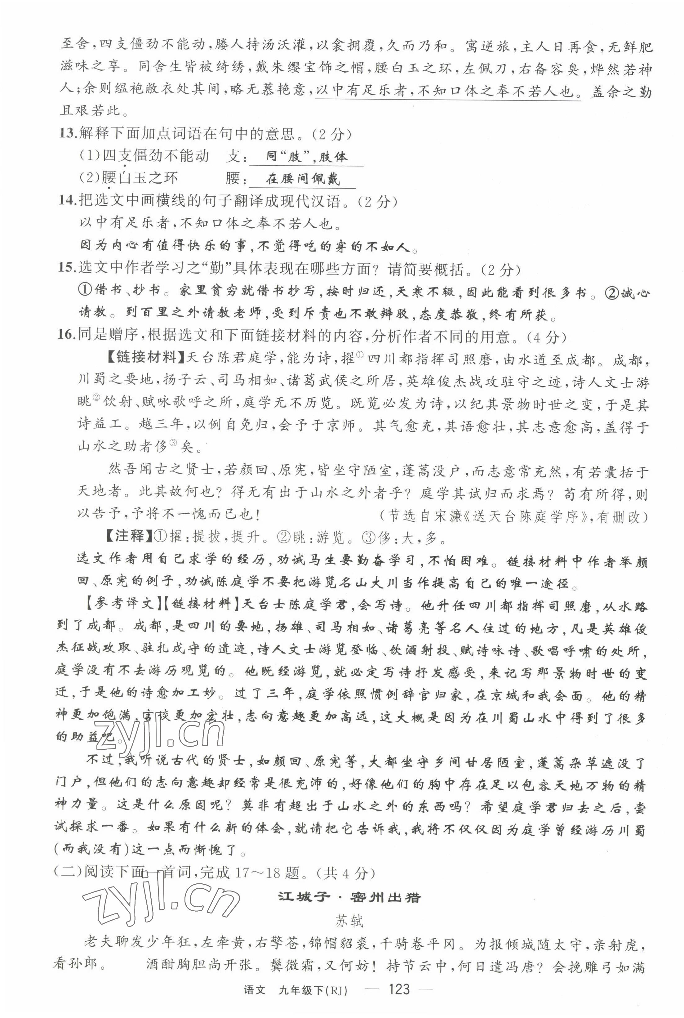 2022年四清導(dǎo)航九年級(jí)語(yǔ)文下冊(cè)人教版河南專版 第15頁(yè)