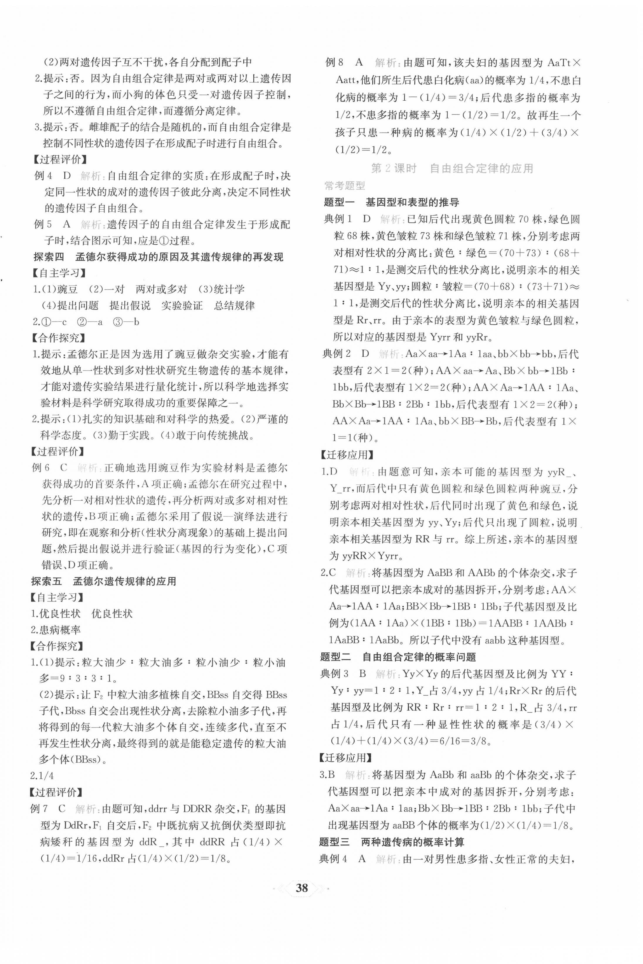 2022年新課程學(xué)習(xí)評價方案課時練高中生物必修2人教版 第6頁