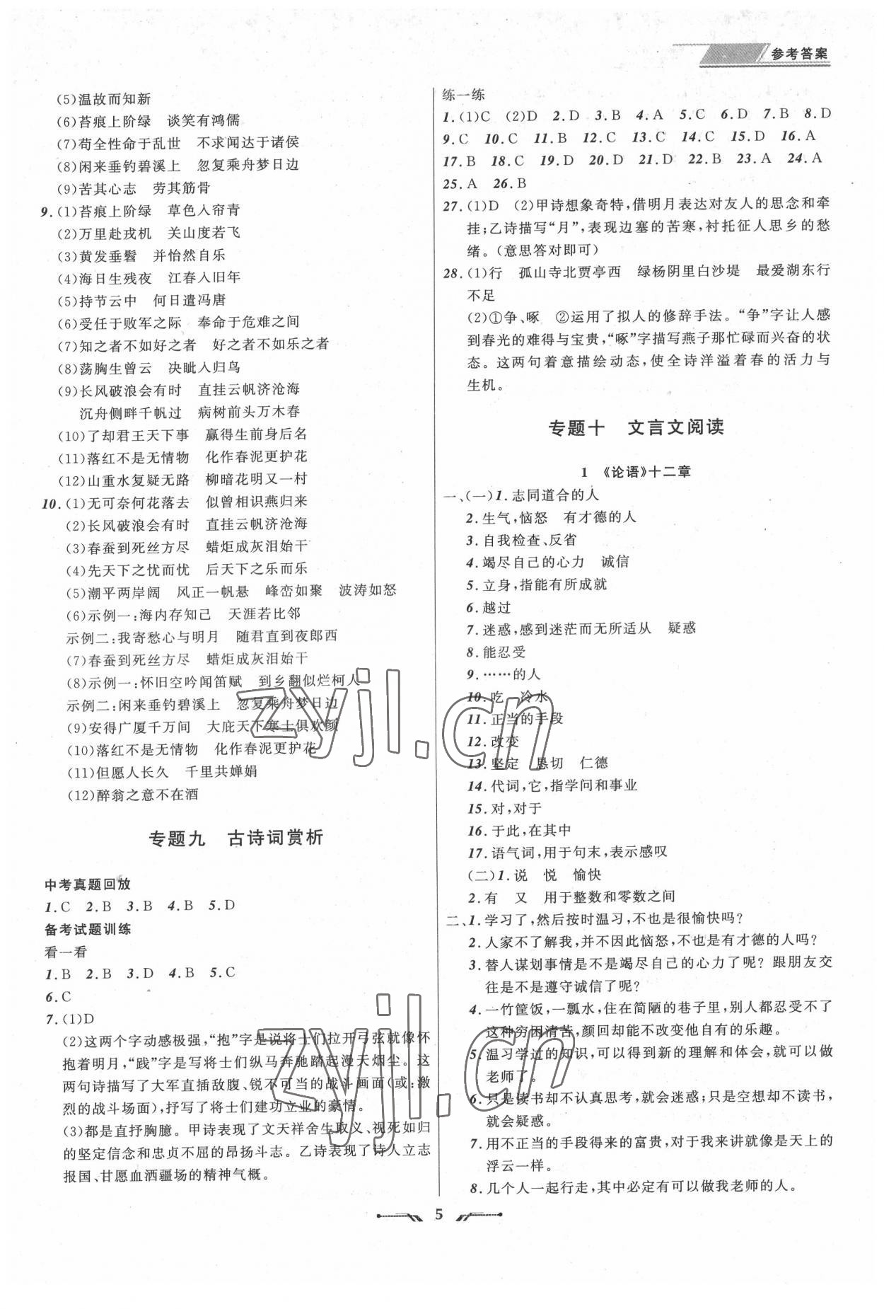 2022年中考全程复习训练语文营口专版 第5页