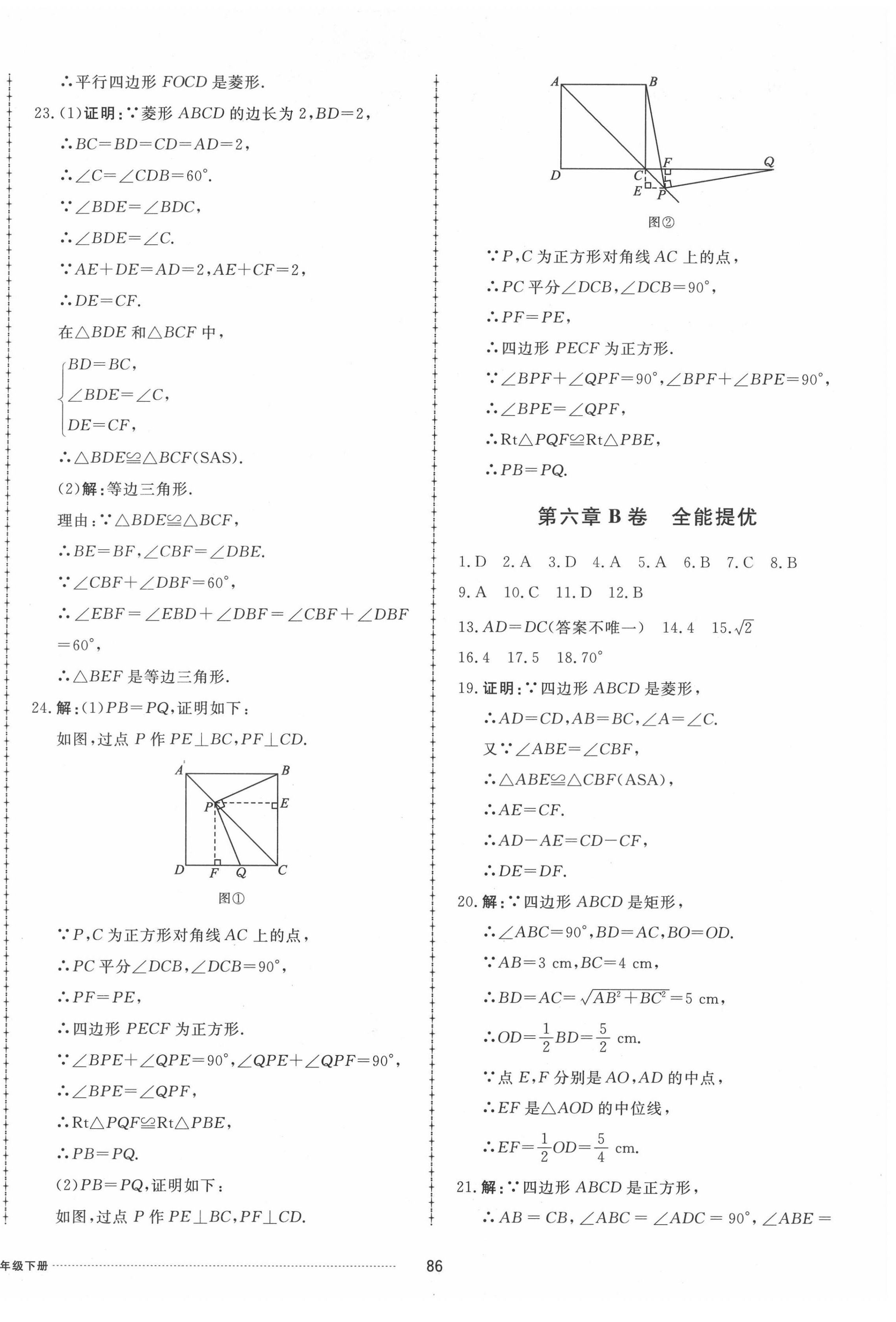 2022年同步练习册配套单元检测卷八年级数学下册鲁教版五四制 第2页