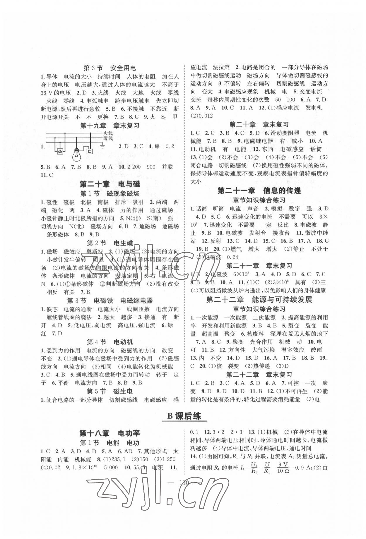 2022年智慧課堂創(chuàng)新作業(yè)九年級物理下冊人教版 第2頁