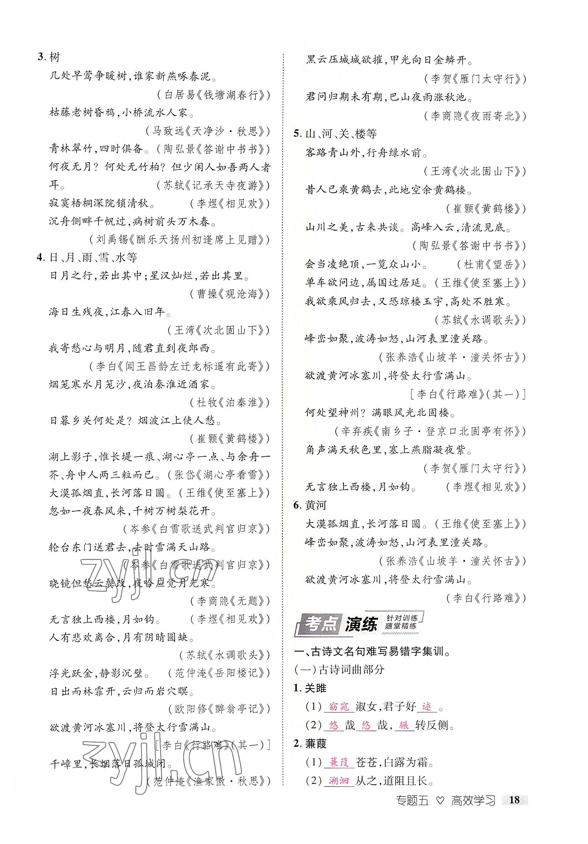 2022年中考新方向湖北科學(xué)技術(shù)出版社語文 參考答案第18頁