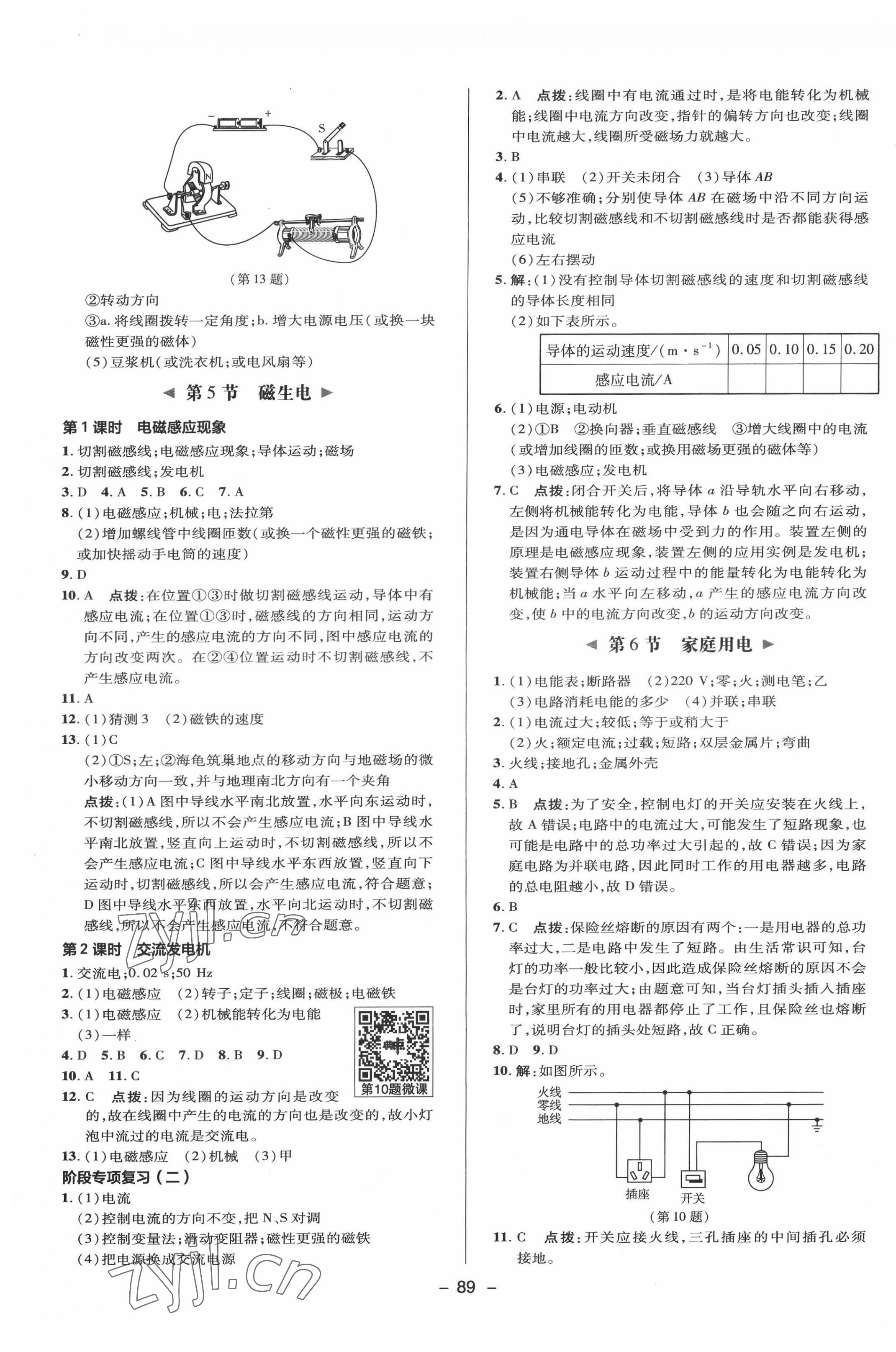 2022年綜合應(yīng)用創(chuàng)新題典中點(diǎn)八年級(jí)科學(xué)下冊(cè)浙教版 參考答案第5頁