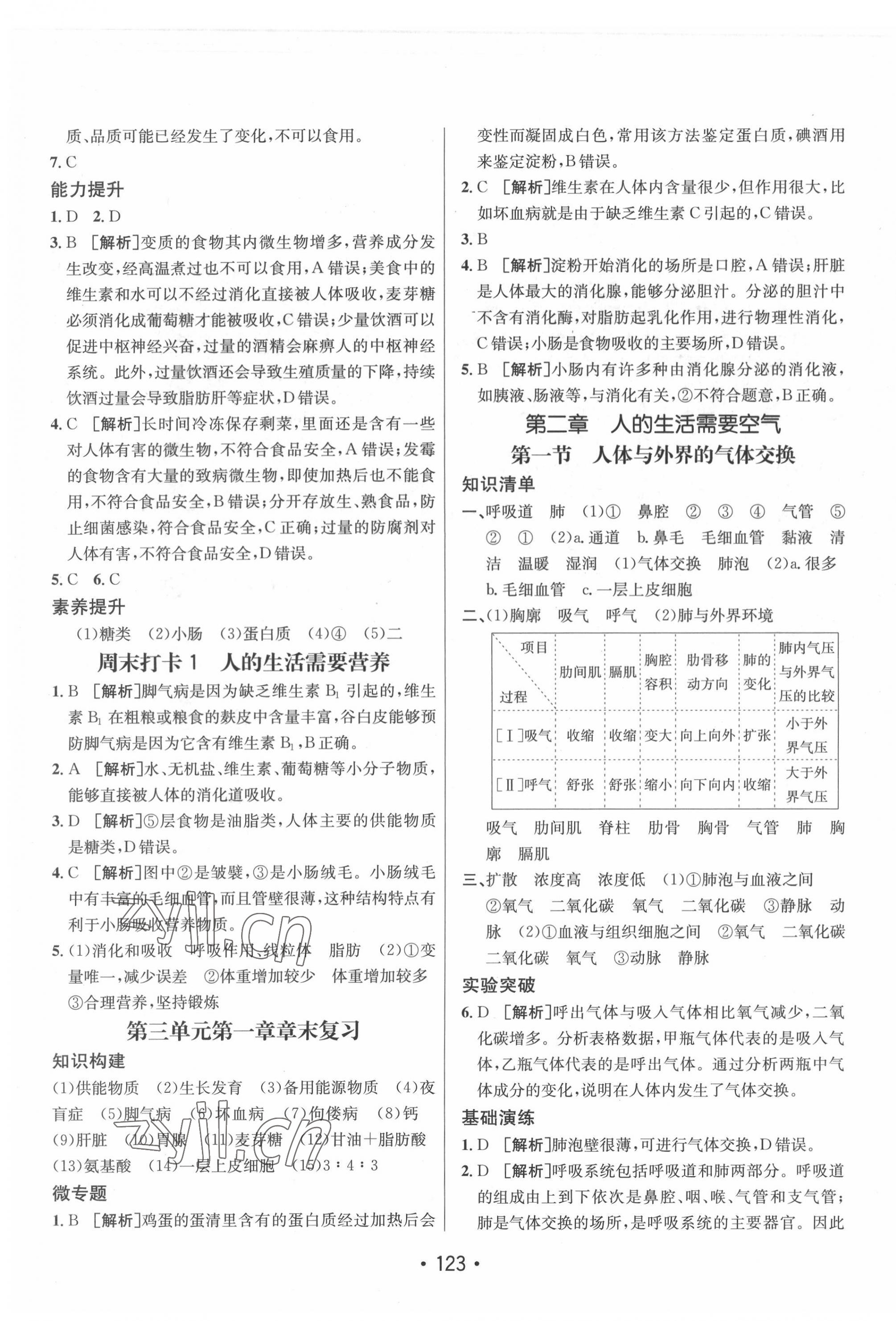 2022年同行學(xué)案學(xué)練測七年級生物下冊濟(jì)南版 第3頁