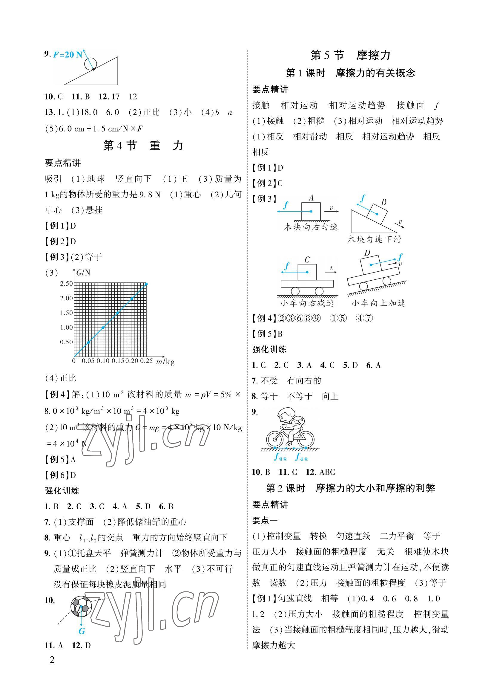 2022年物理一號八年級物理下冊教科版 參考答案第2頁