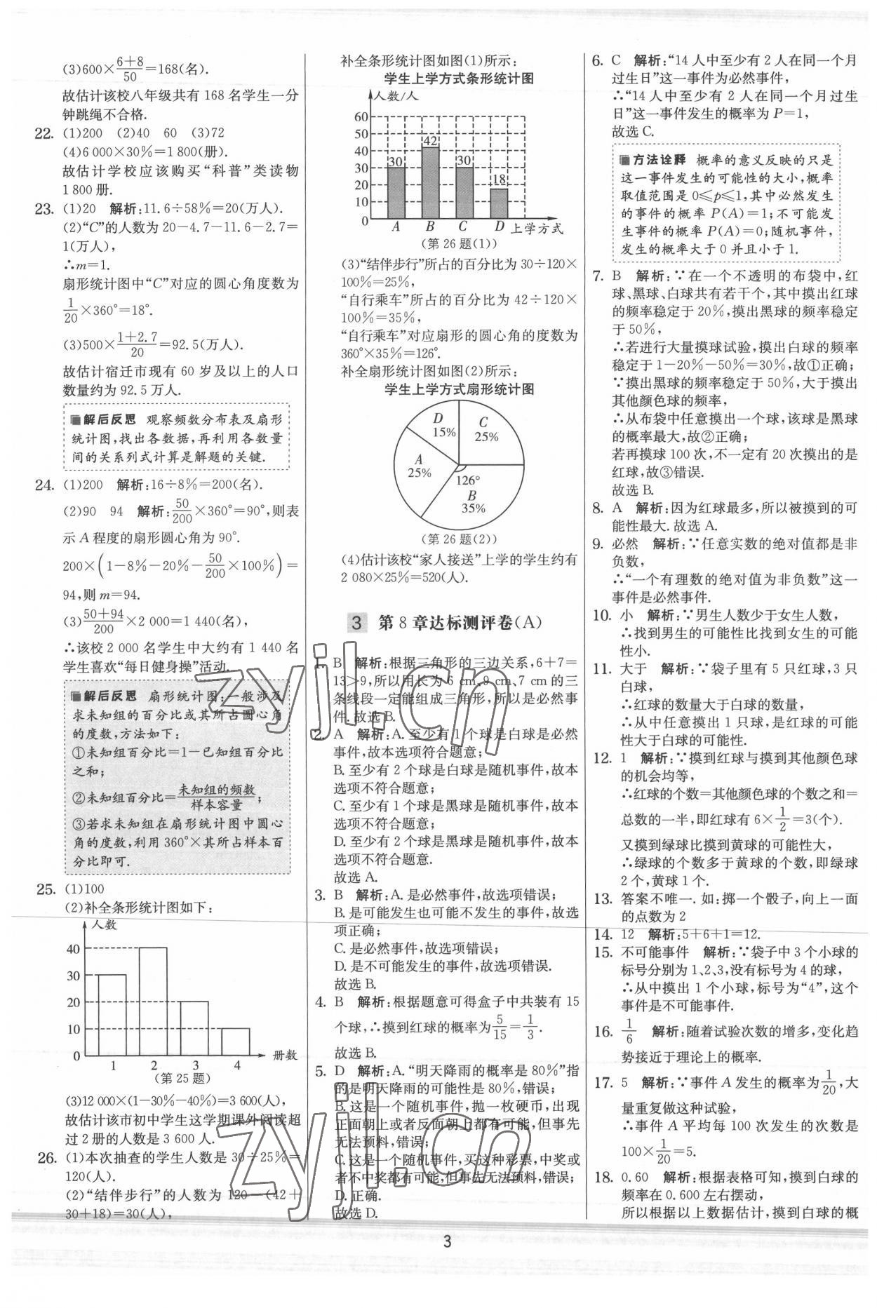 2022年實驗班提優(yōu)大考卷八年級數(shù)學(xué)下冊蘇科版 參考答案第3頁