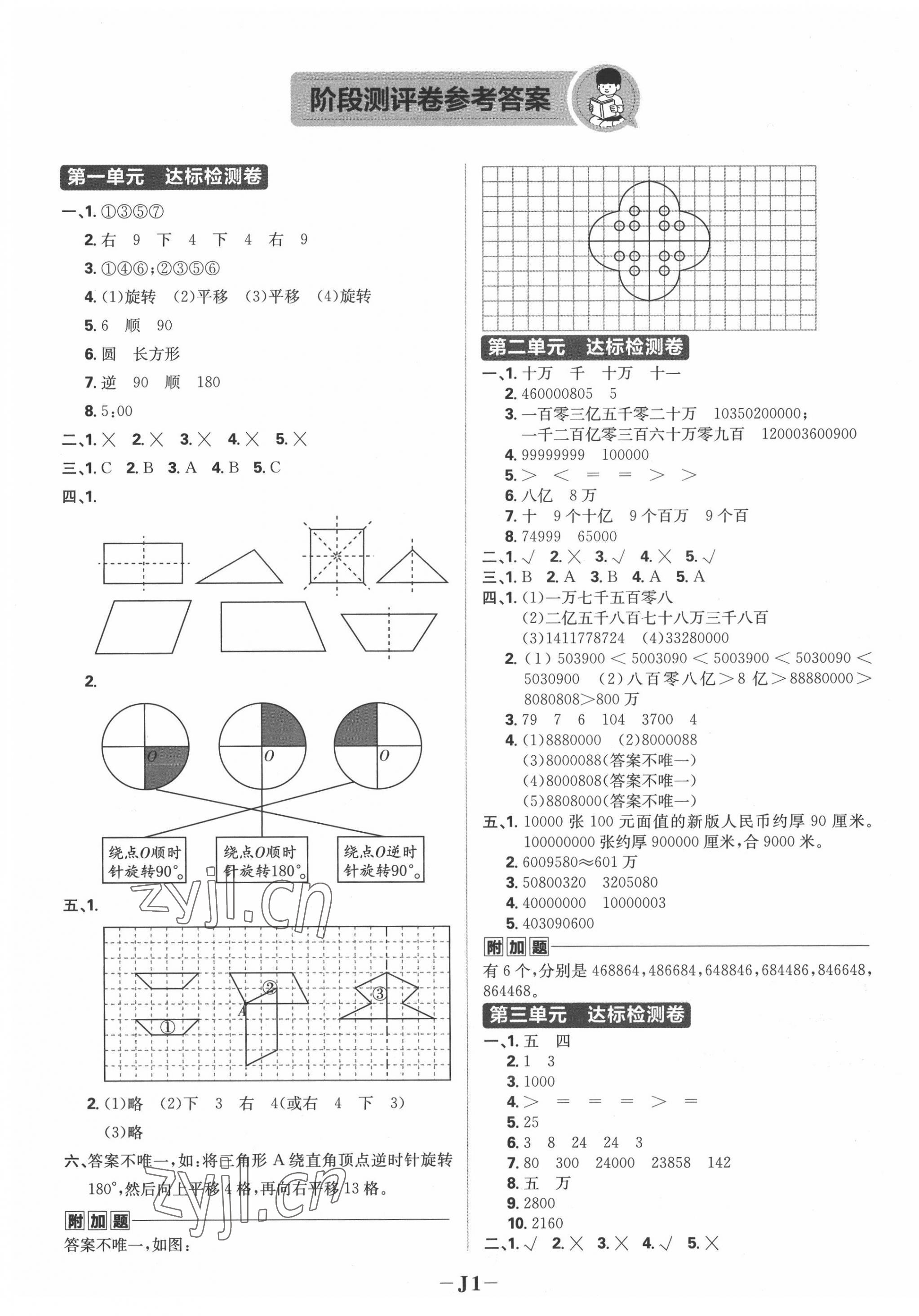 2022年小學(xué)必刷題四年級(jí)數(shù)學(xué)下冊(cè)蘇教版 第1頁(yè)