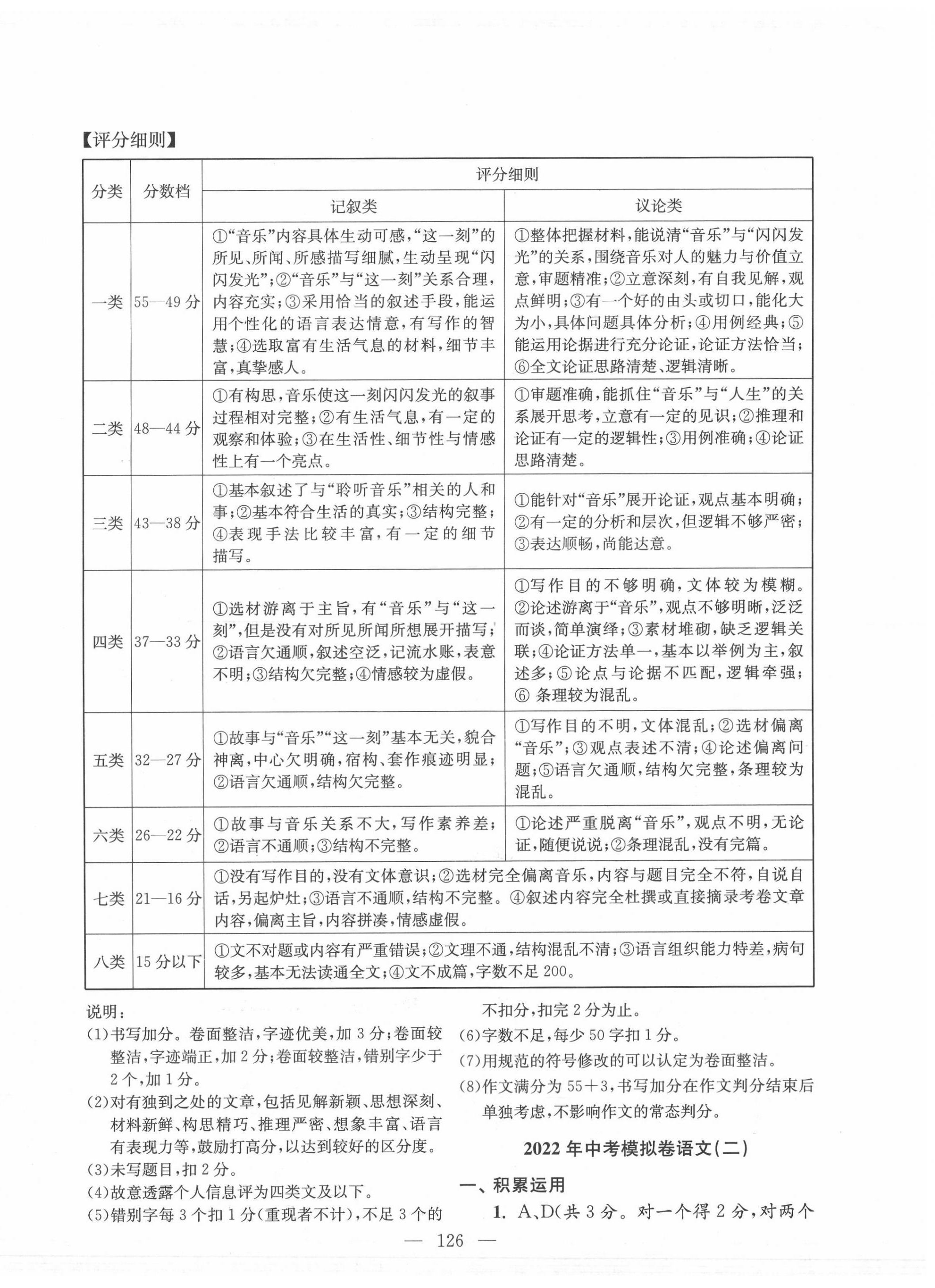 2022年鼎尖傳媒中考沖刺卷模擬卷語(yǔ)文人教版常州專版 參考答案第6頁(yè)