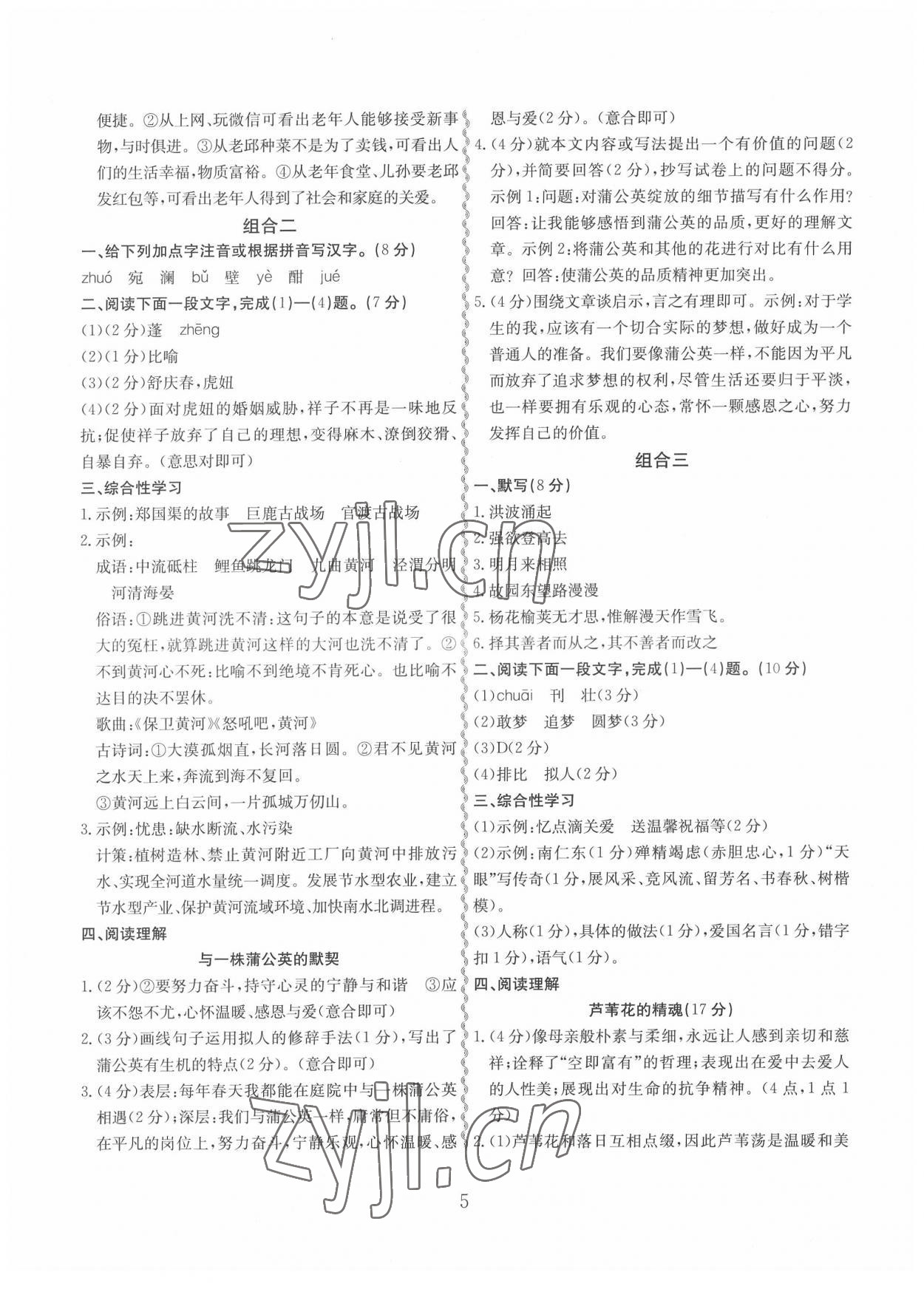 2022年一本通合肥工業(yè)大學出版社七年級人教版 第5頁