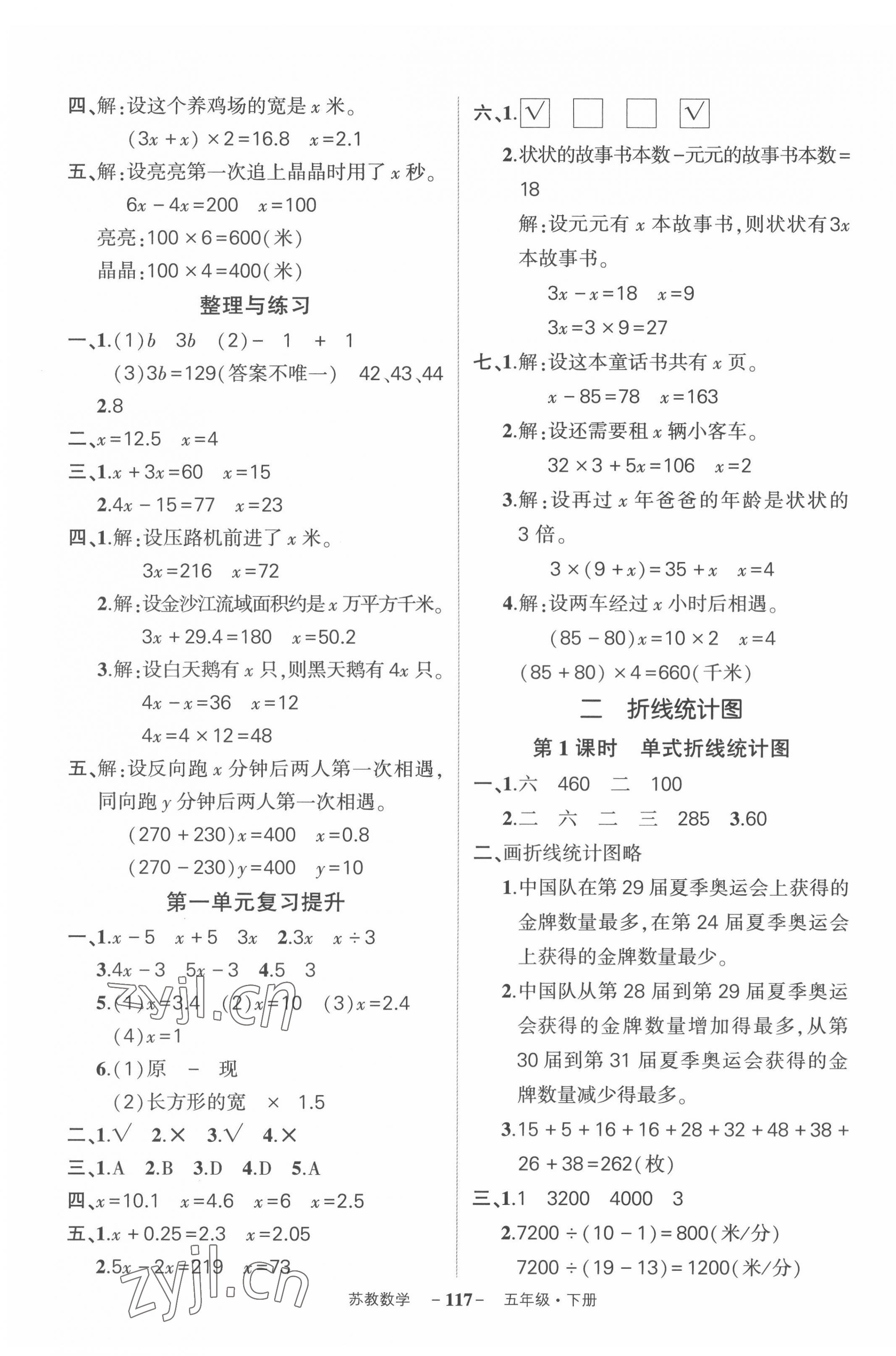 2022年?duì)钤刹怕穭?chuàng)優(yōu)作業(yè)100分五年級(jí)數(shù)學(xué)下冊(cè)蘇教版 參考答案第3頁(yè)