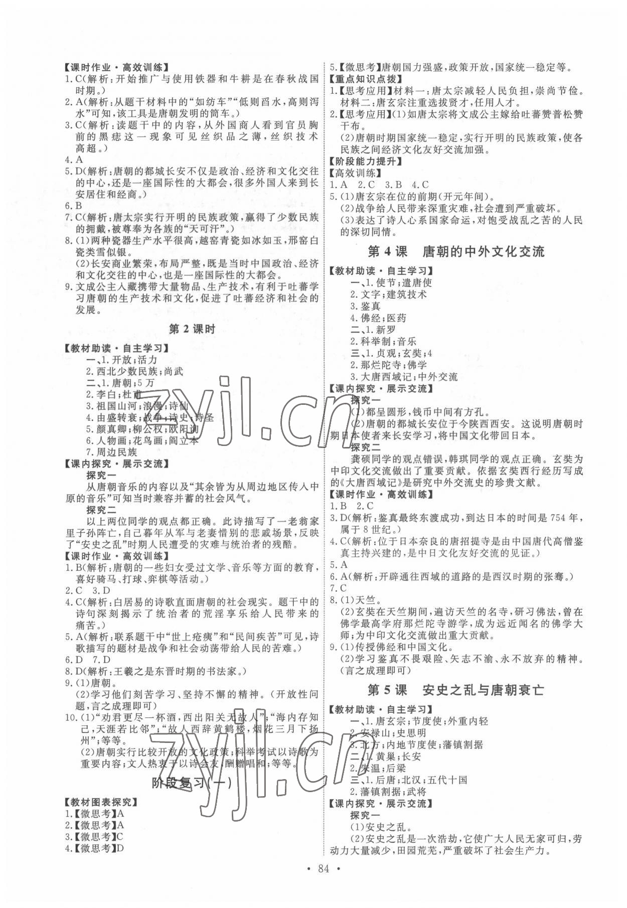 2022年能力培養(yǎng)與測試七年級歷史下冊人教版 第2頁