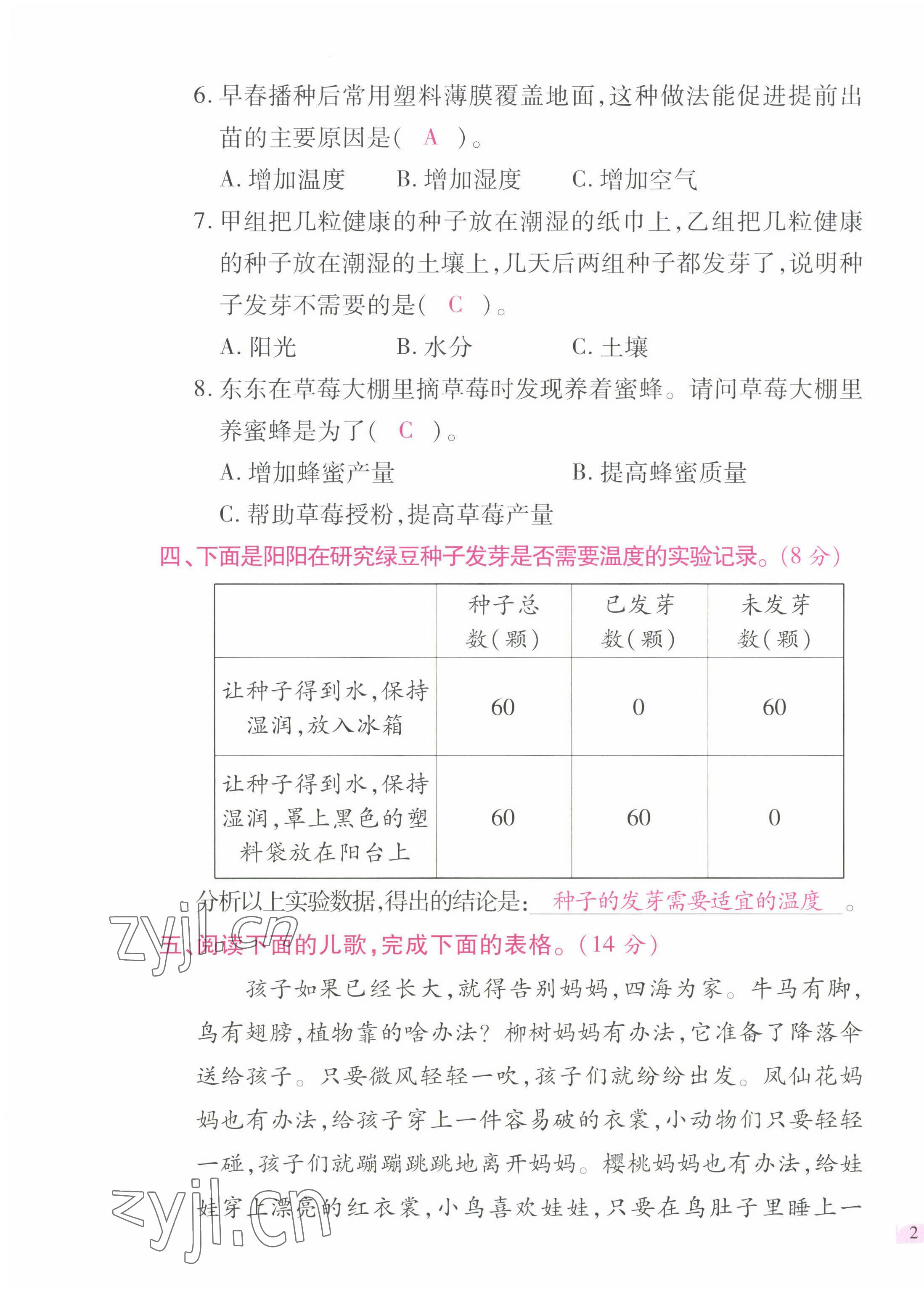 2022年名師小狀元課時作業(yè)本四年級科學(xué)下冊教科版 第3頁