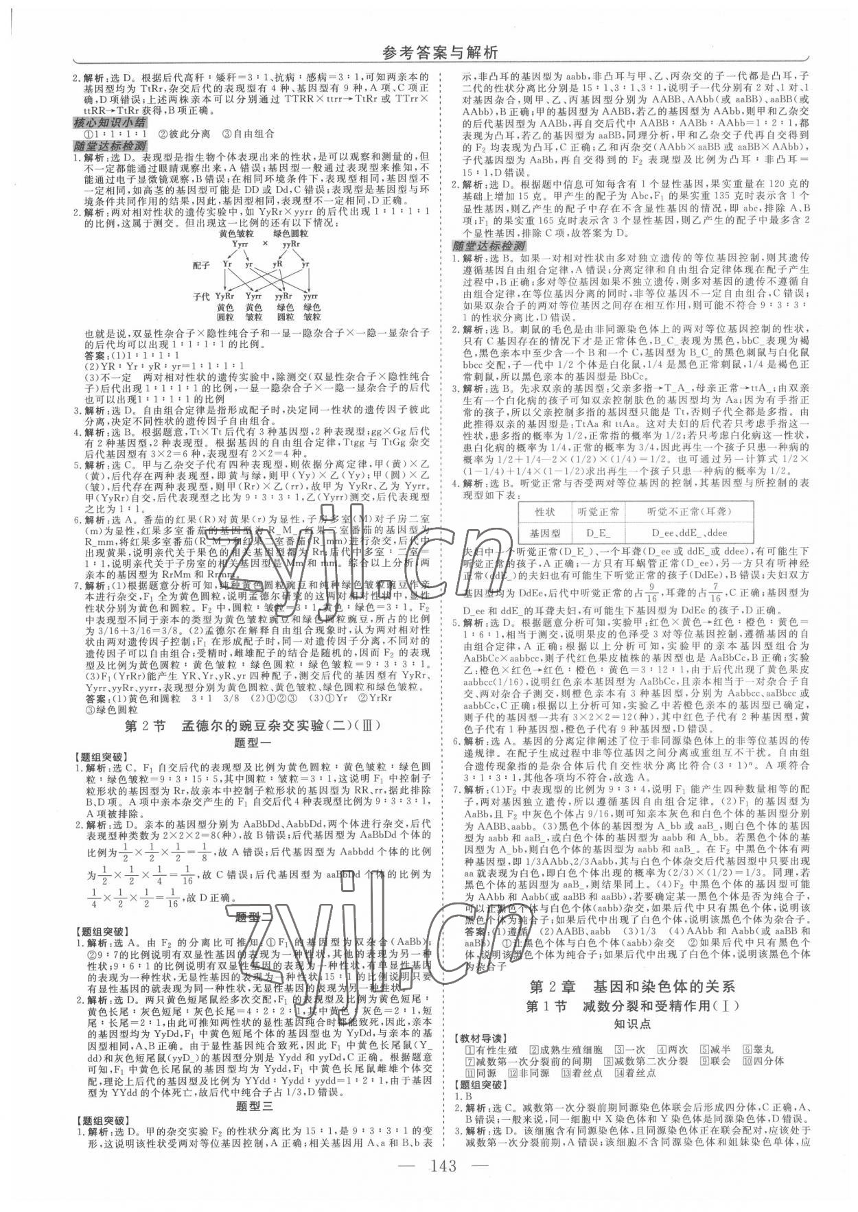 2022年新坐标同步练习生物必修2人教版青海专版 第3页