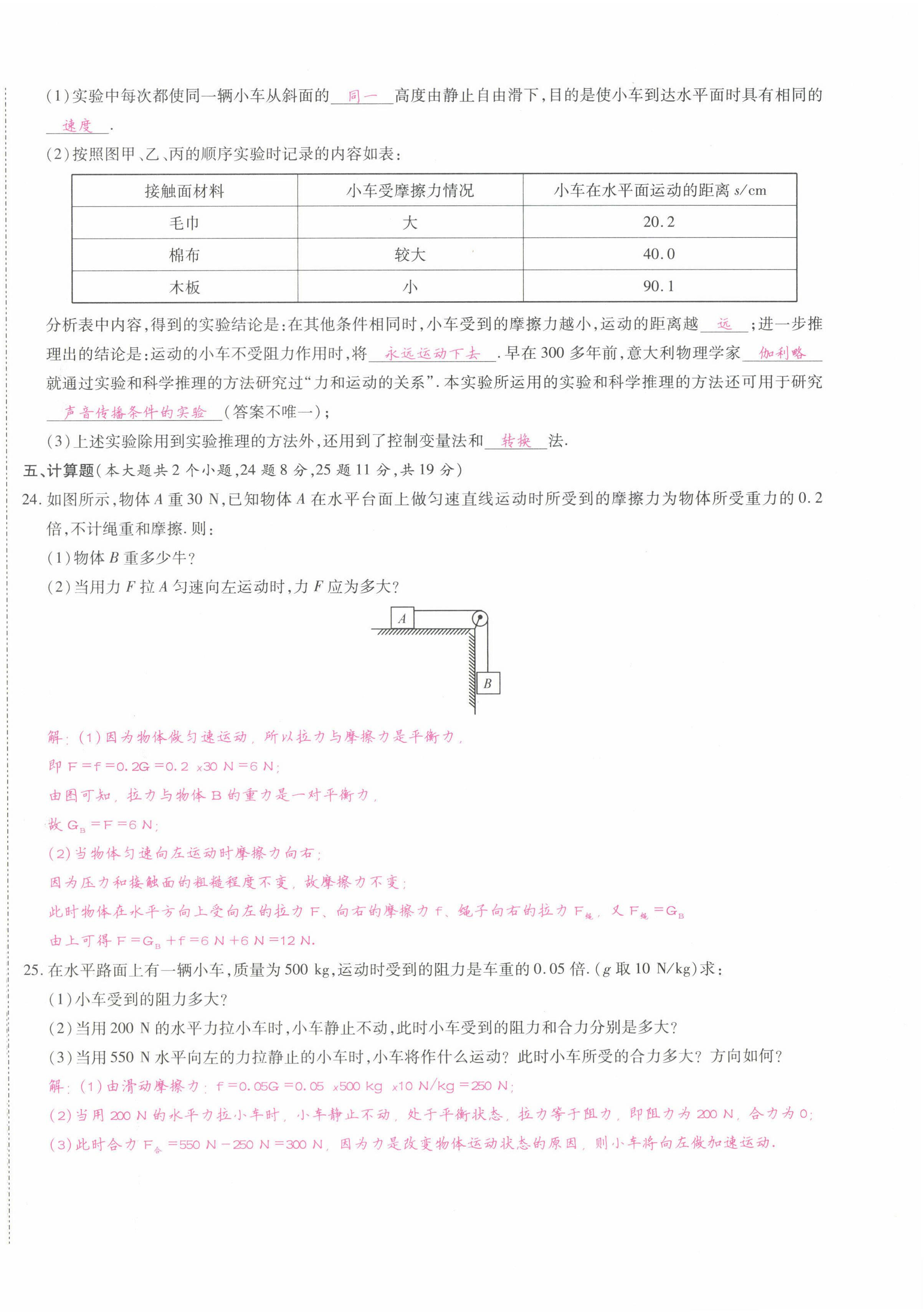 2022年我的作業(yè)八年級(jí)物理下冊(cè)教科版 第8頁(yè)