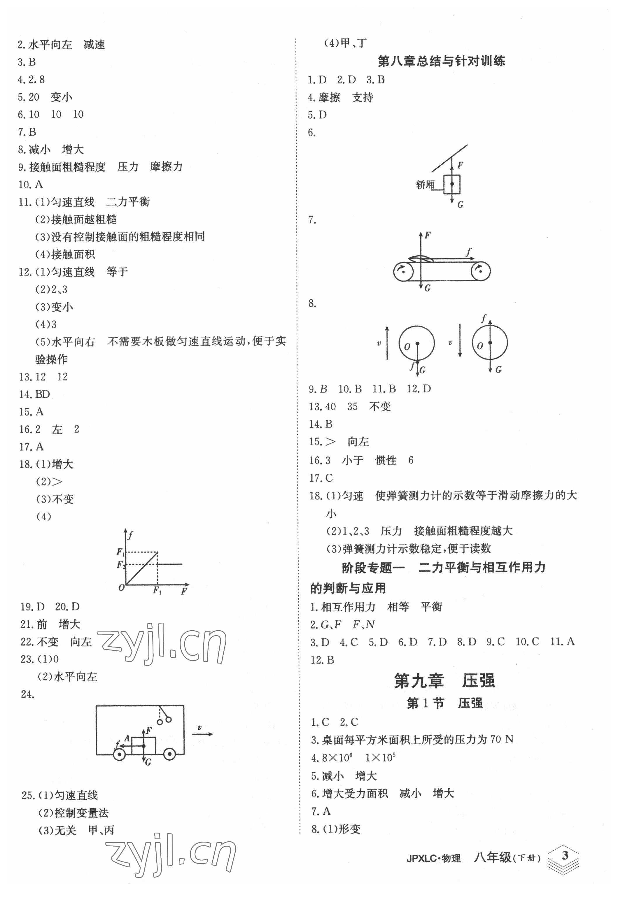 2022年金牌學(xué)練測八年級(jí)物理下冊(cè)人教版 第3頁