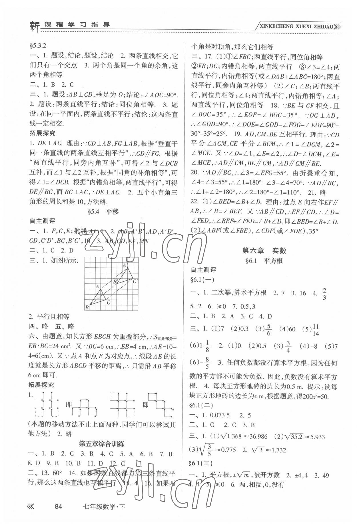 2022年新课程学习指导南方出版社七年级数学下册人教版 第2页