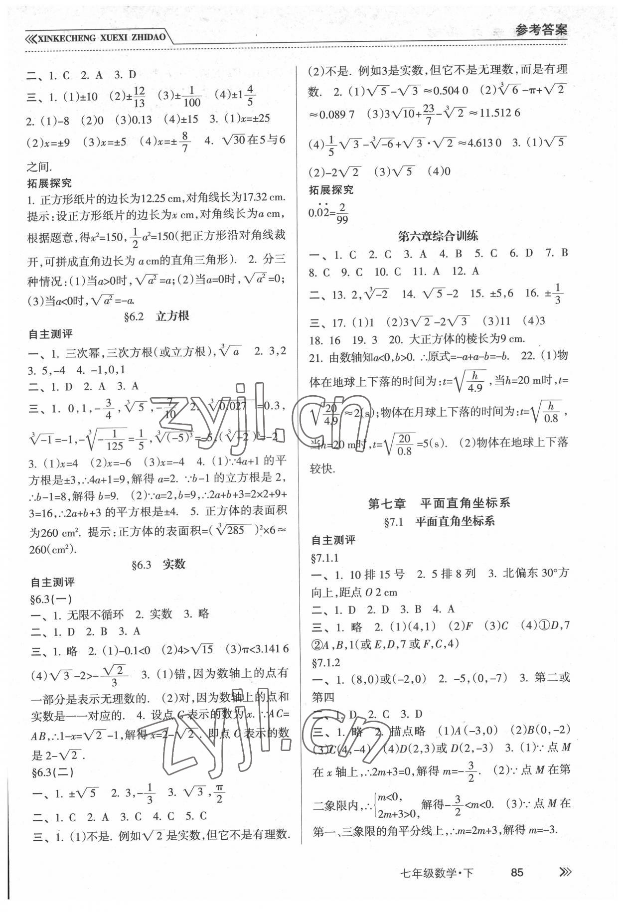 2022年新课程学习指导南方出版社七年级数学下册人教版 第3页