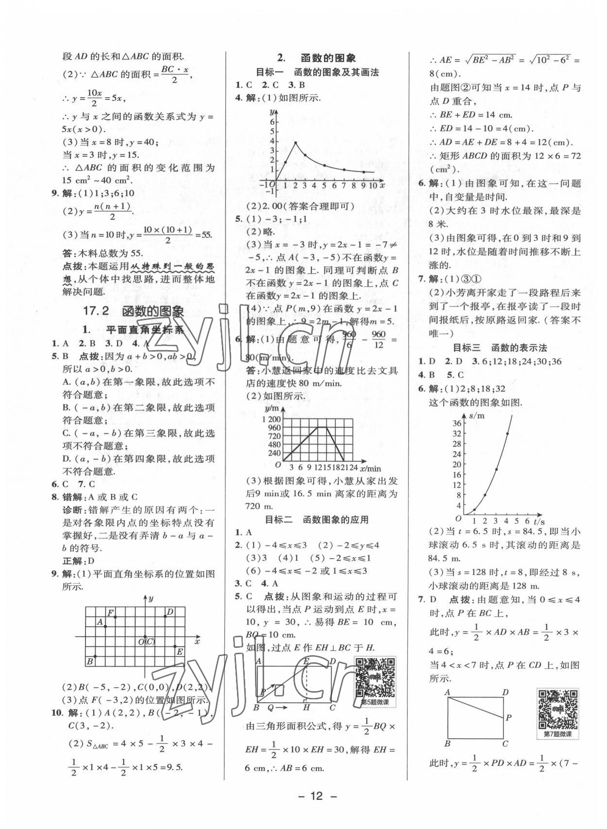 2022年綜合應用創(chuàng)新題典中點八年級數學下冊華師大版 參考答案第11頁