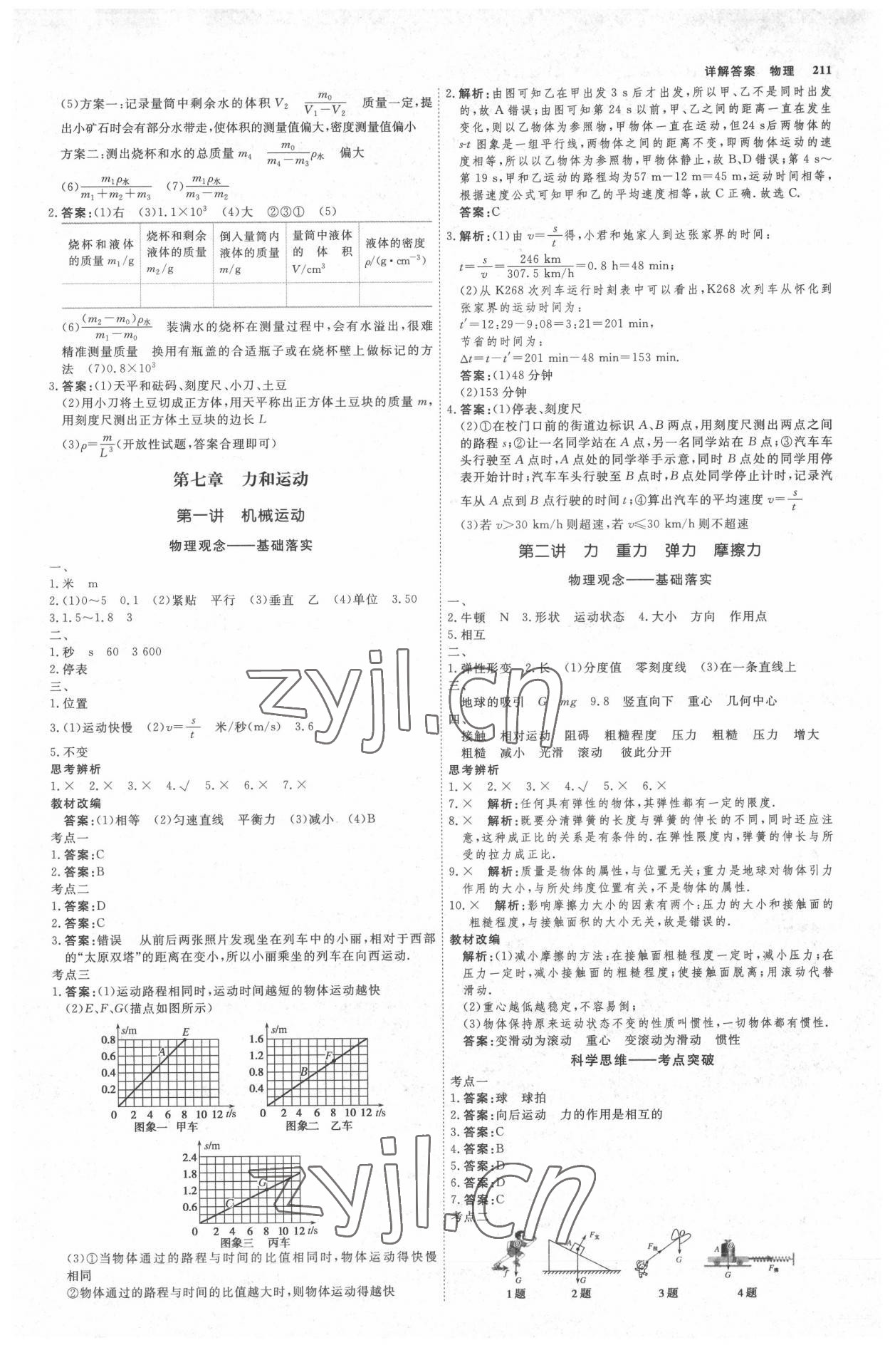 2022年師說中考物理山西專版 參考答案第10頁