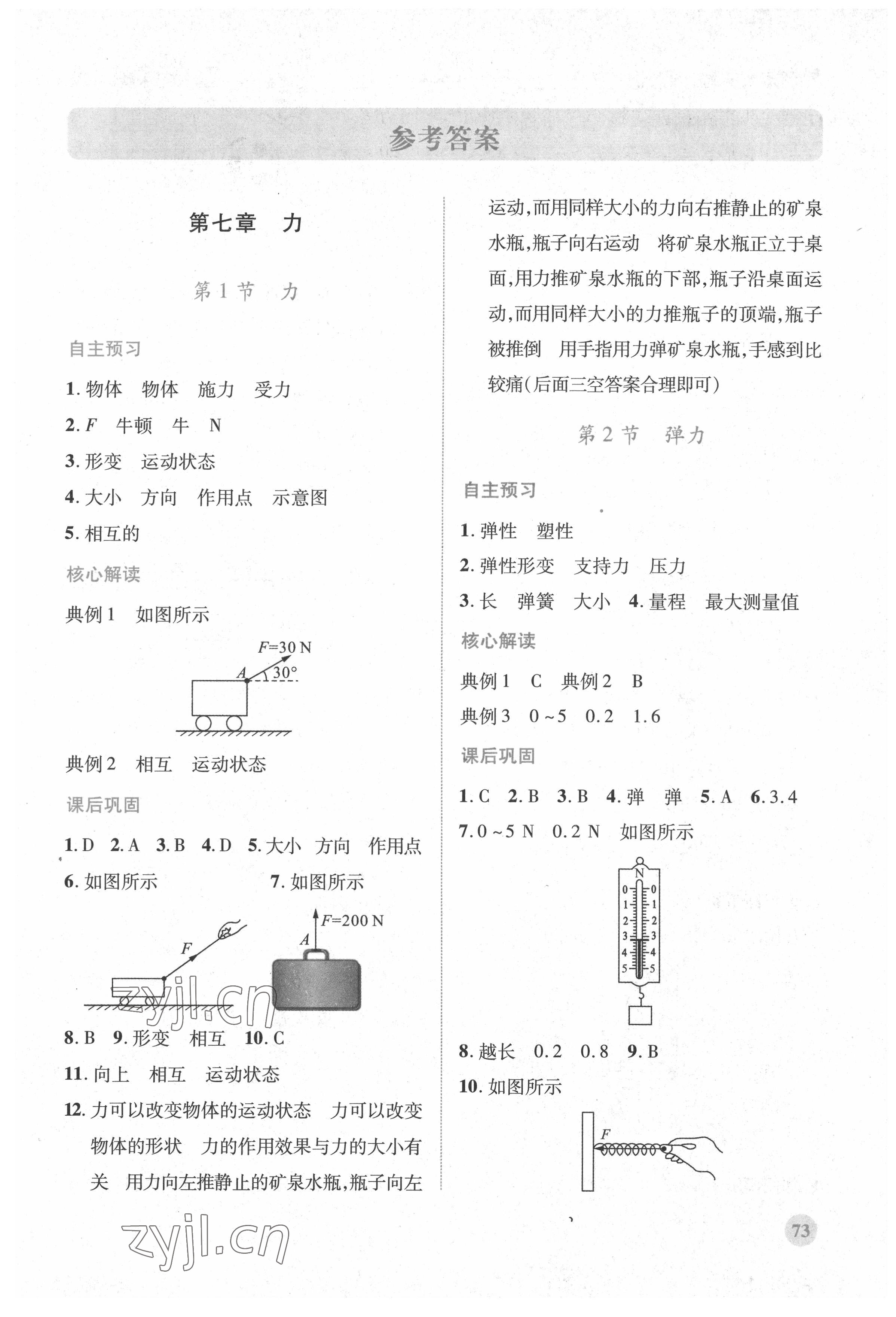 2022年新課標(biāo)教材同步導(dǎo)練八年級物理下冊人教版 第1頁