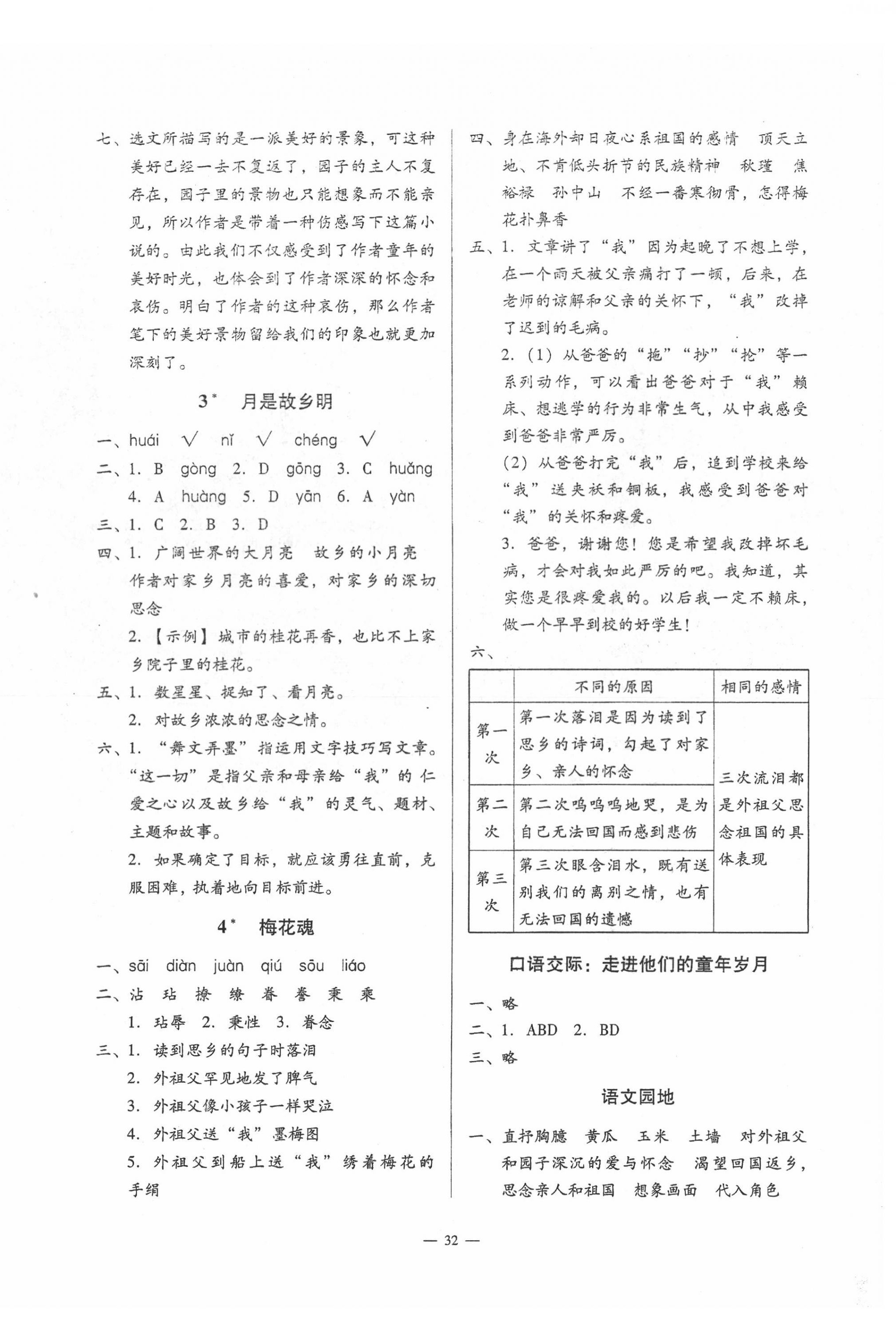 2022年目標(biāo)實(shí)施手冊(cè)五年級(jí)語文下冊(cè)人教版廣州專版 第4頁