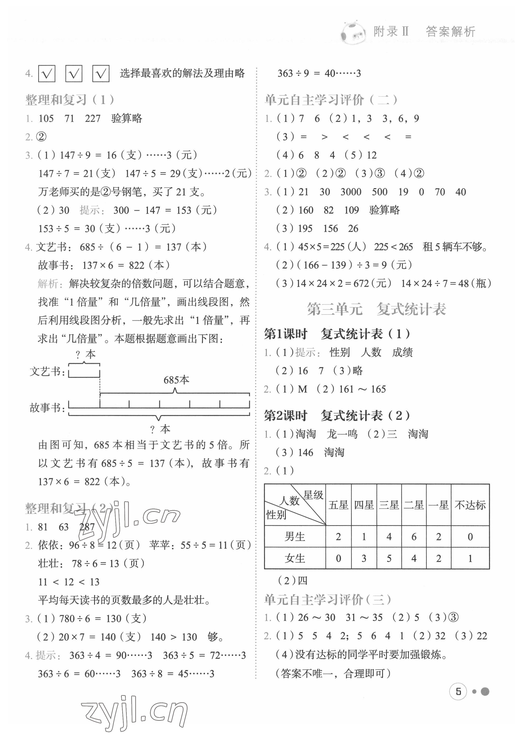 2022年黃岡小狀元練重點三年級數(shù)學(xué)下冊人教版 第5頁