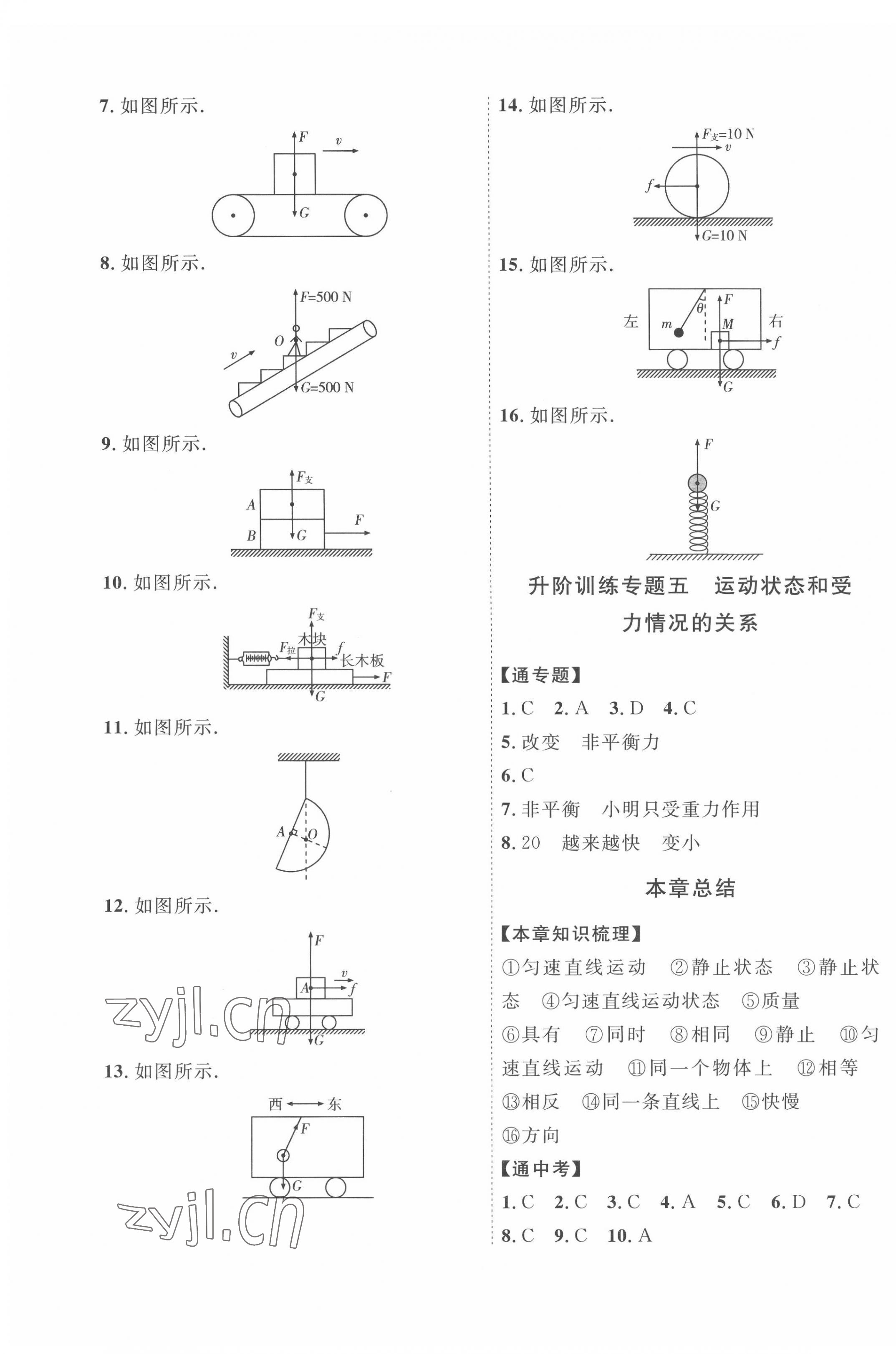 2022年優(yōu)加學案課時通八年級物理下冊教科版 參考答案第7頁