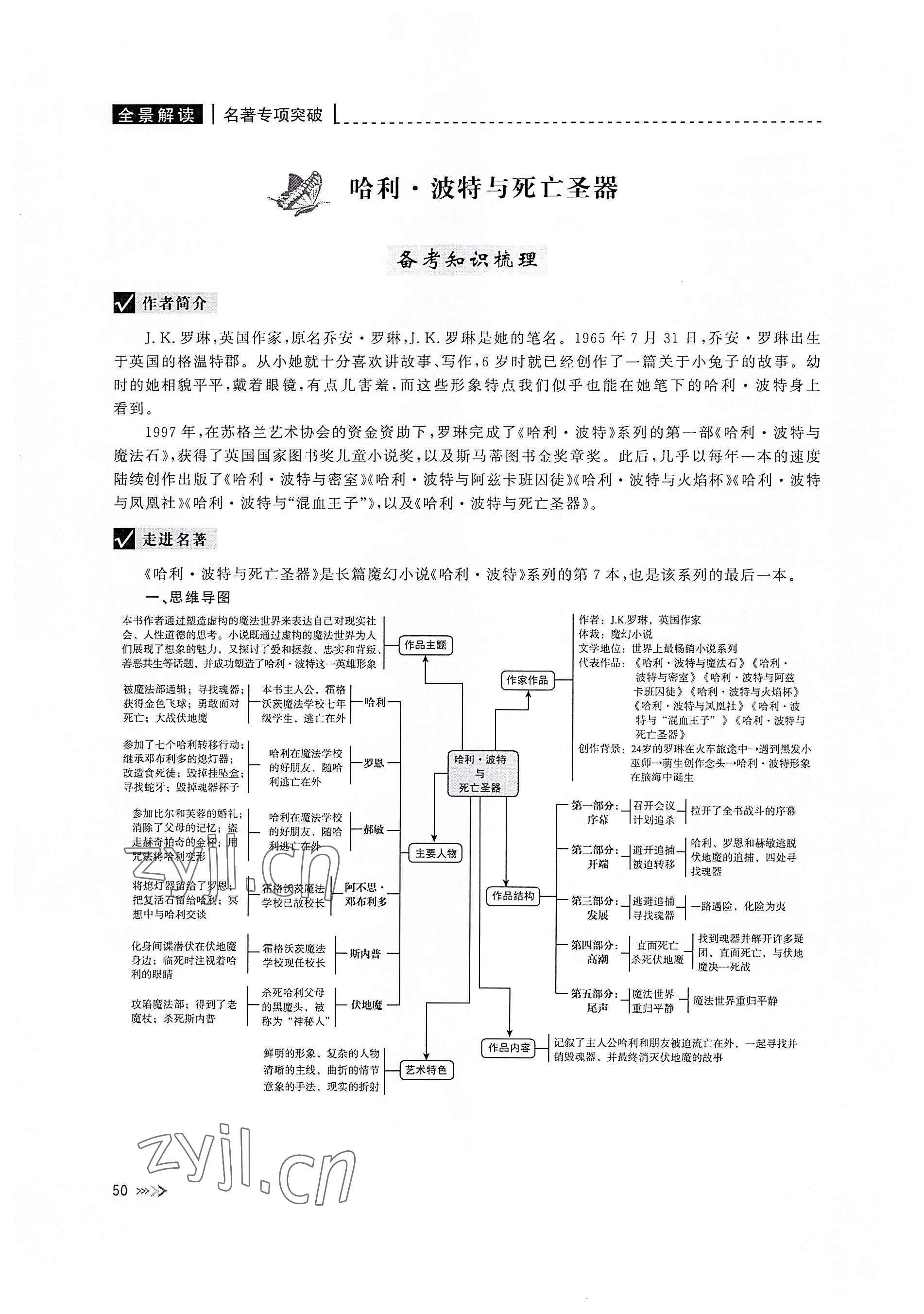 2022年新課標名著微閱讀語文人教版 參考答案第50頁