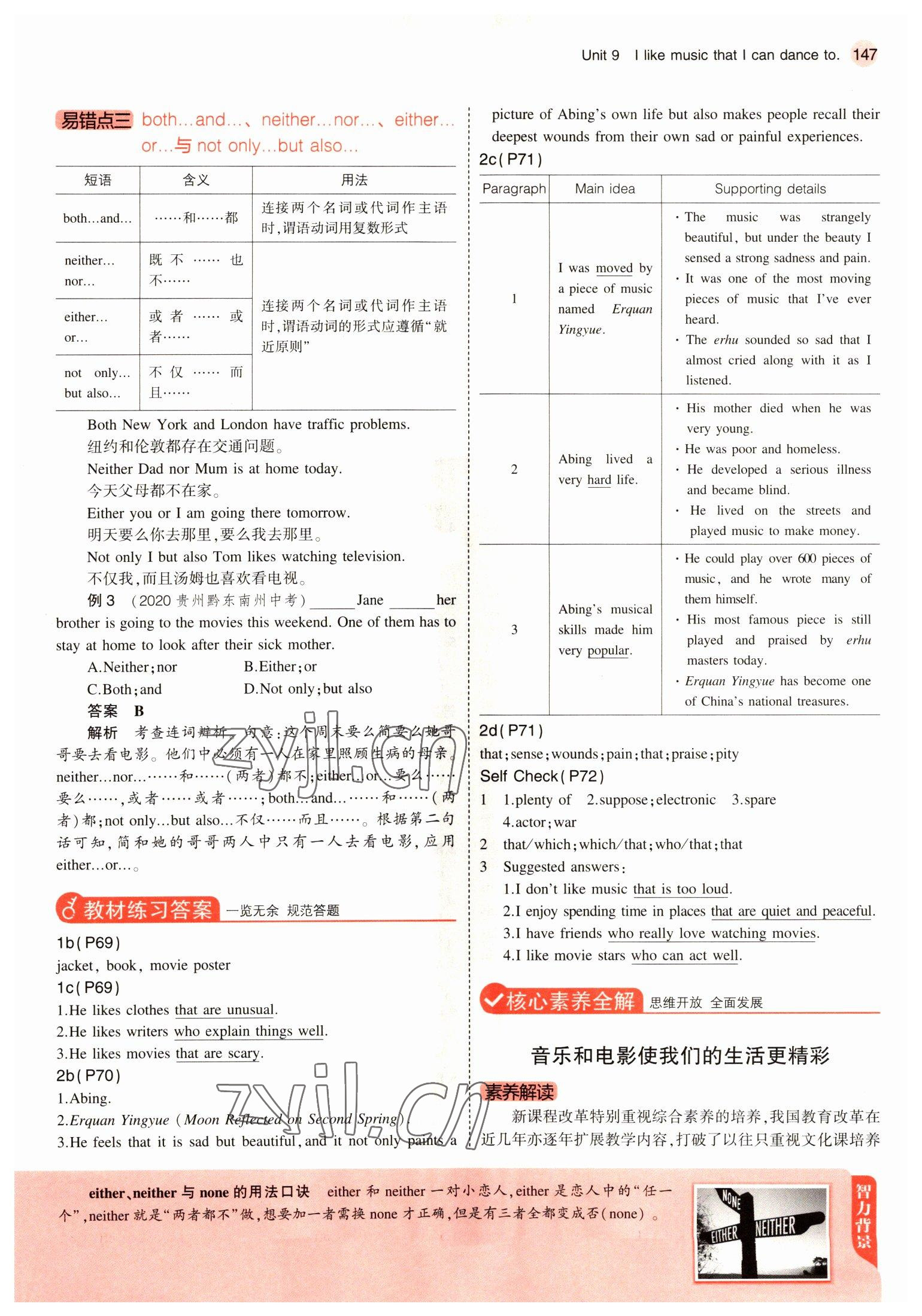 2022年教材課本九年級英語下冊人教版 參考答案第13頁