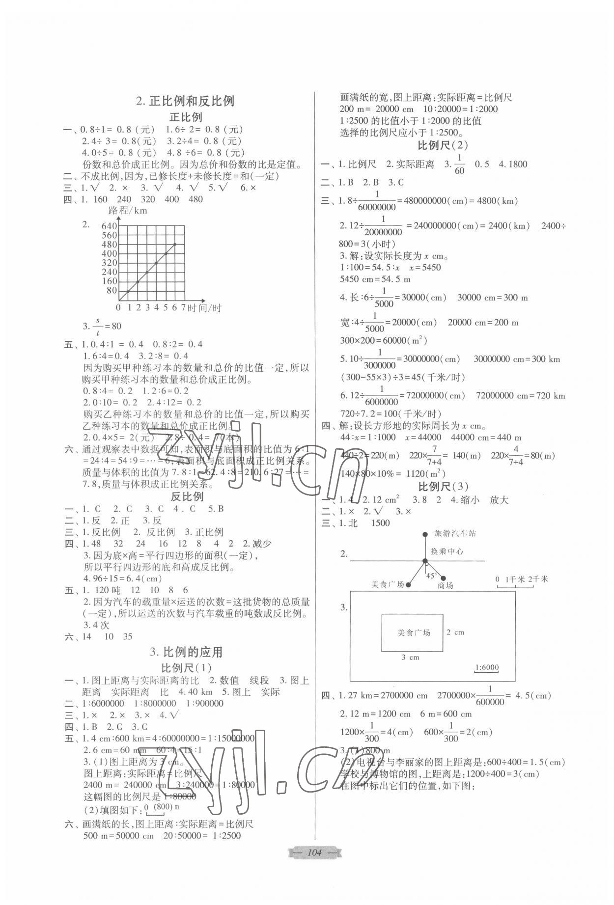 2022年同步點撥鞏固與提高六年級數學下冊人教版 參考答案第4頁