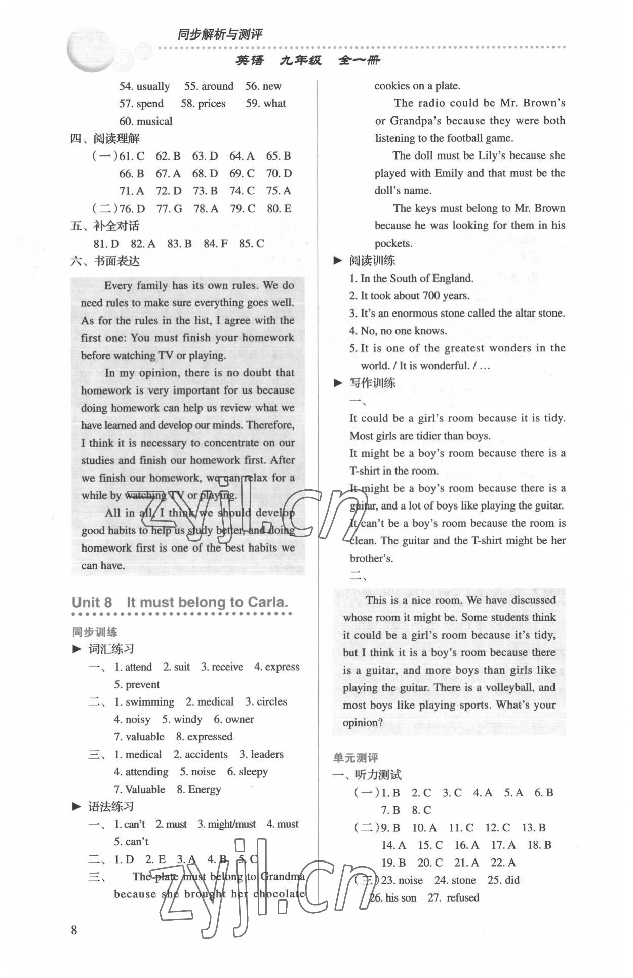 2022年人教金學(xué)典同步解析與測評九年級英語全一冊人教版 第8頁