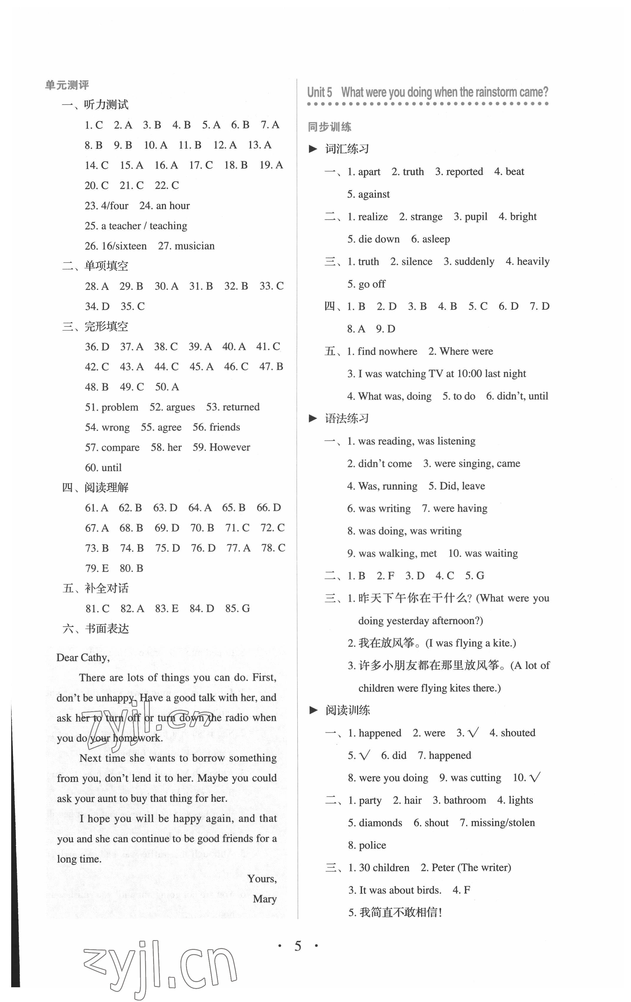 2022年人教金學(xué)典同步解析與測評八年級英語下冊人教版 第5頁