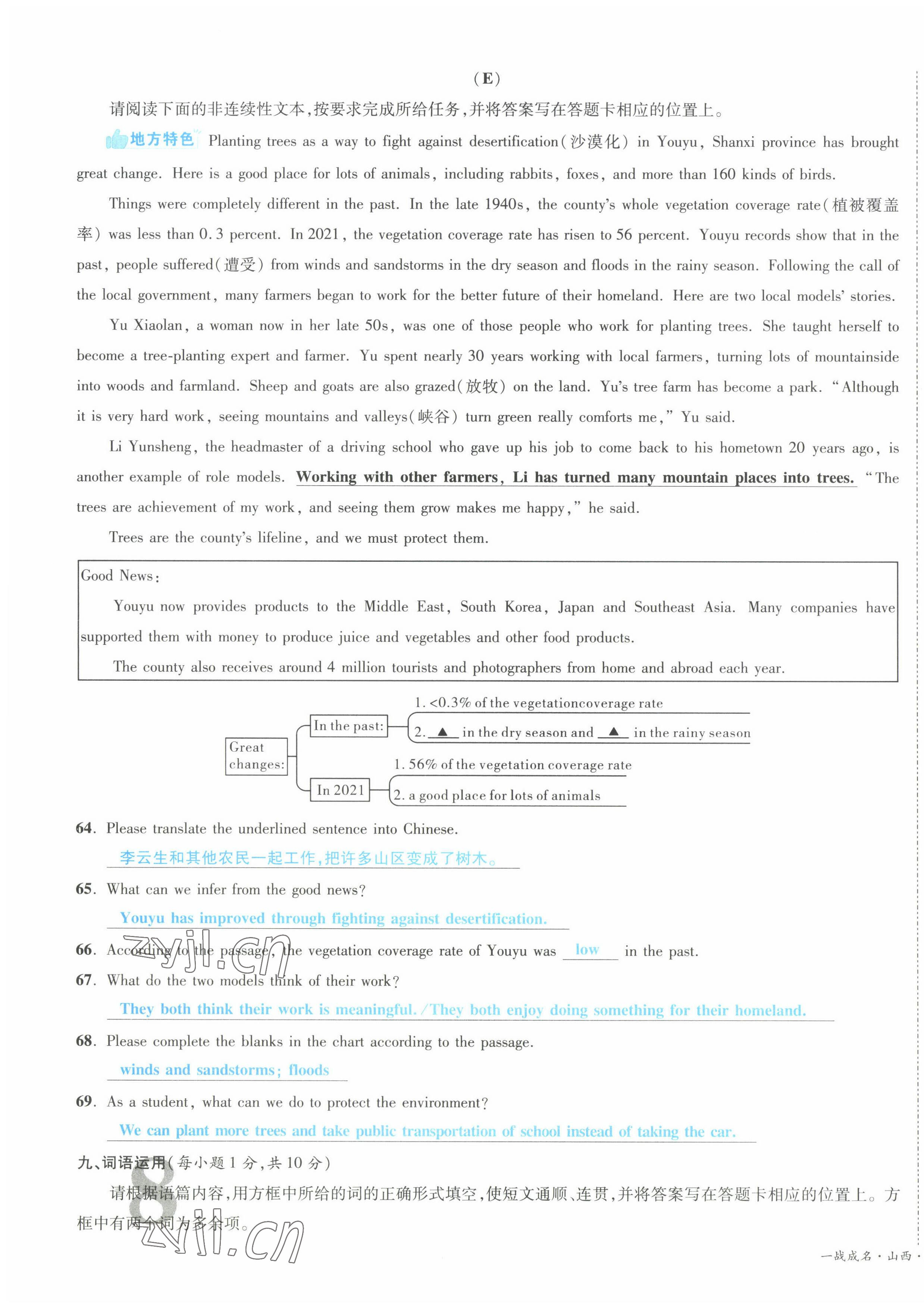 2022年一战成名5行卷英语山西专版&nbsp;第15页