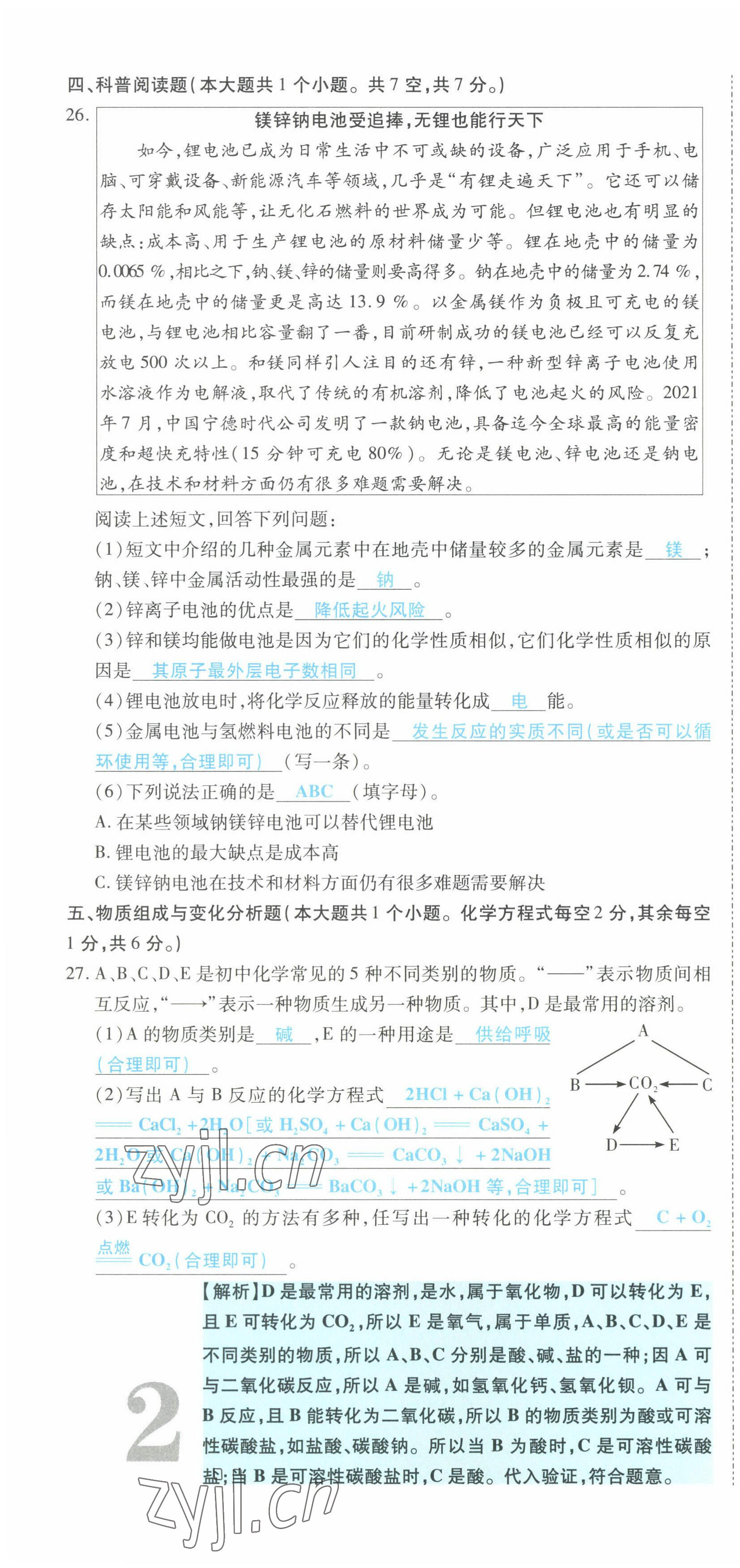 2022年一战成名5行卷化学山西专版&nbsp;第4页