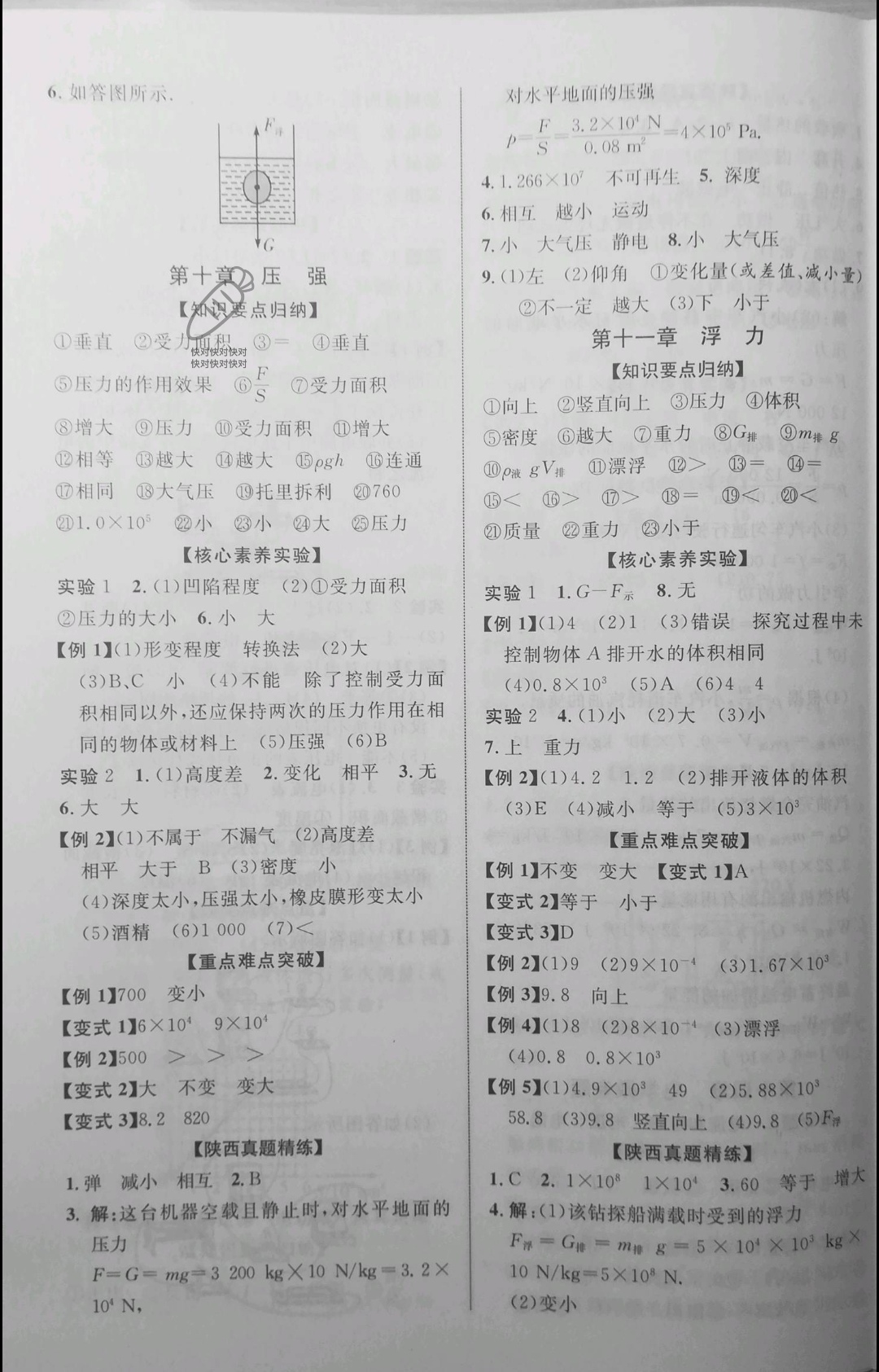 2022年初中新課標(biāo)全程復(fù)習(xí)方略物理 參考答案第5頁