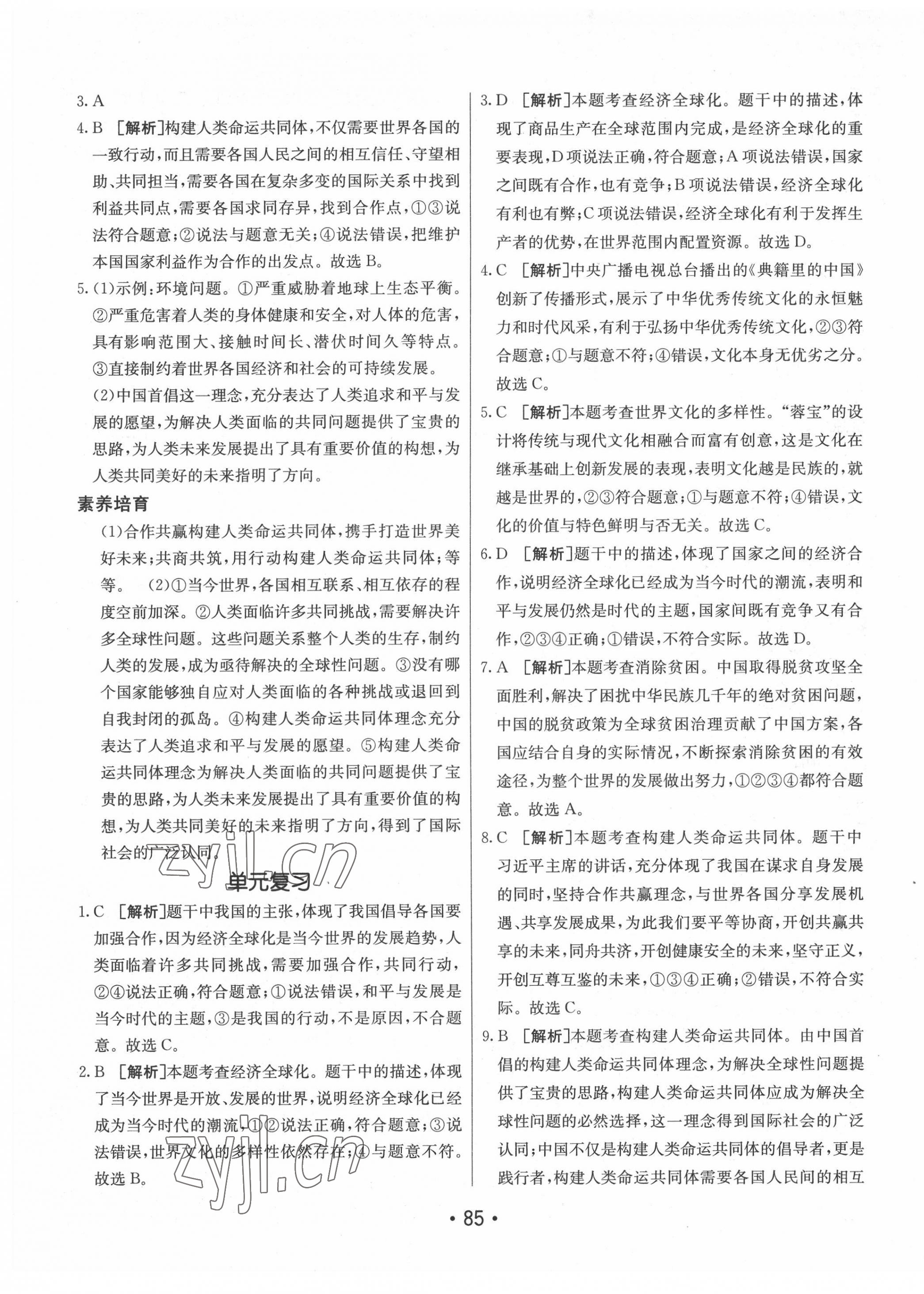 2022年同行學(xué)案學(xué)練測九年級道德與法治下冊人教版 第5頁