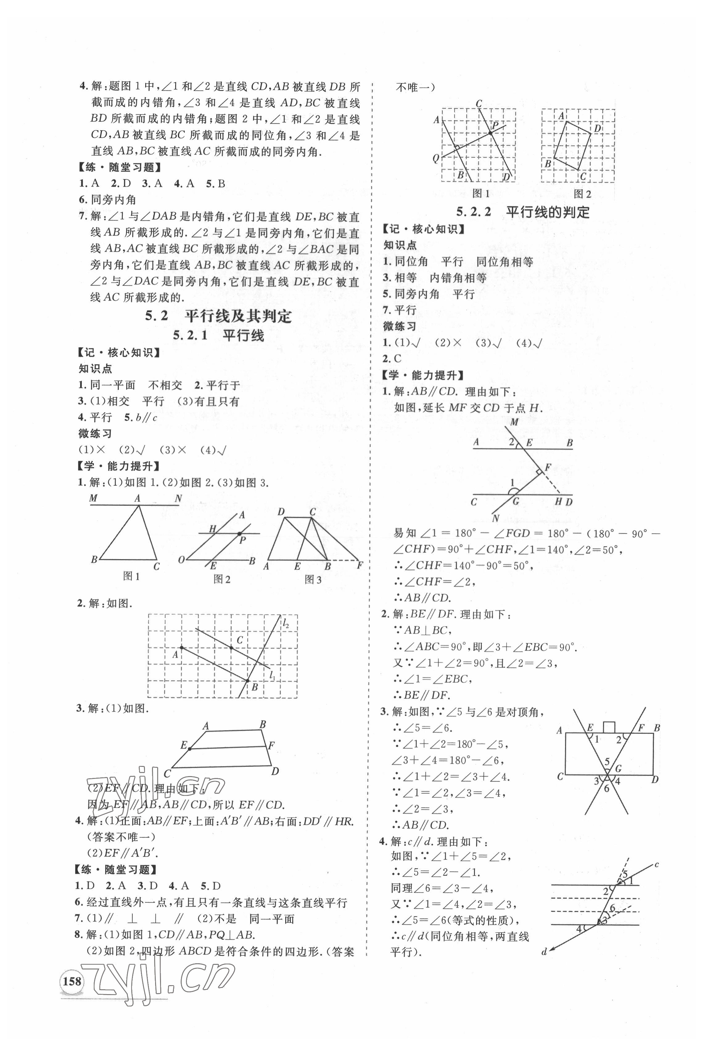 2022年新課程同步練習冊知行課堂七年級數學下冊人教版 第2頁