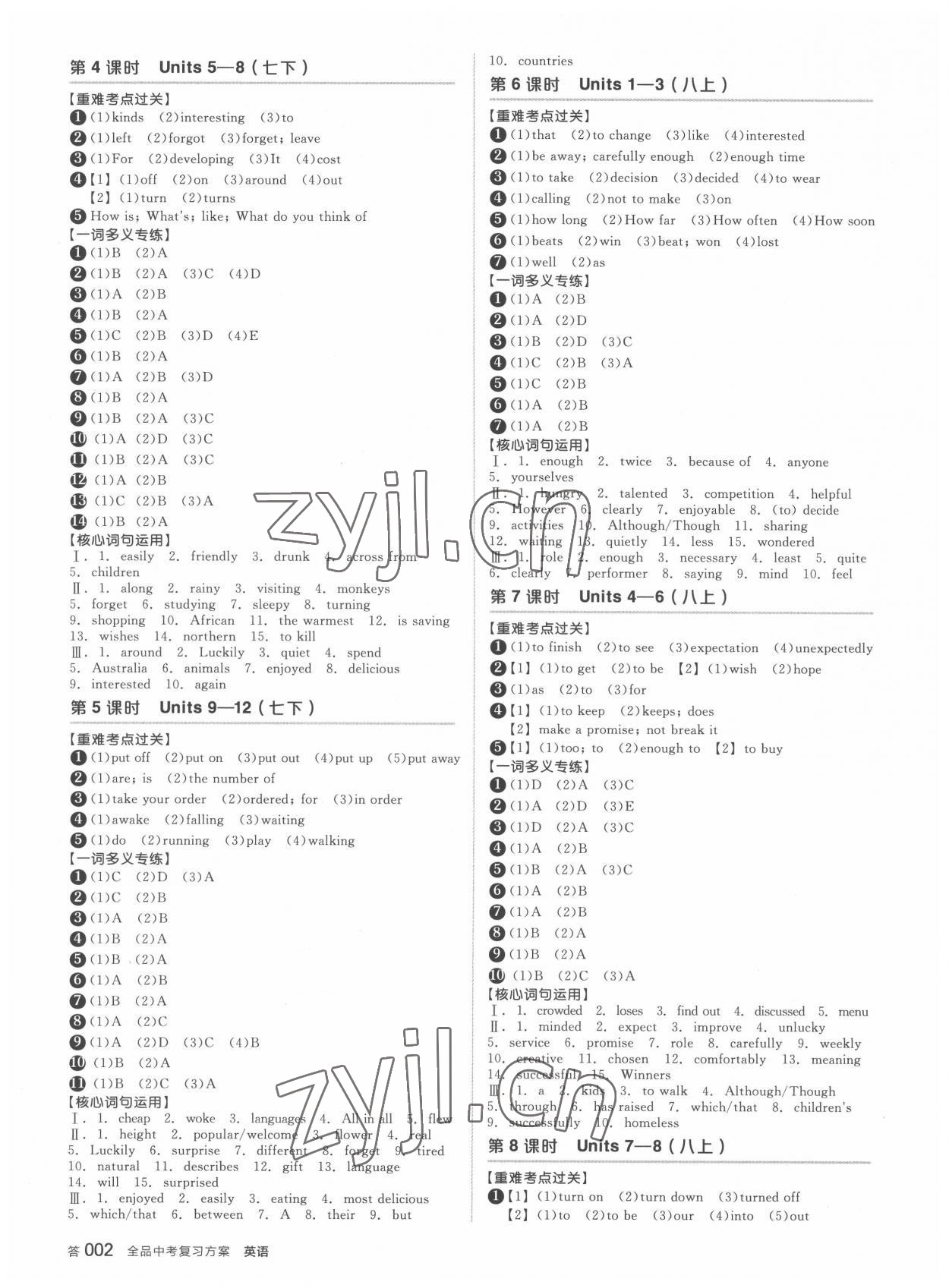 2022年全品中考復(fù)習(xí)方案英語(yǔ)中考人教版浙江專(zhuān)版 第2頁(yè)