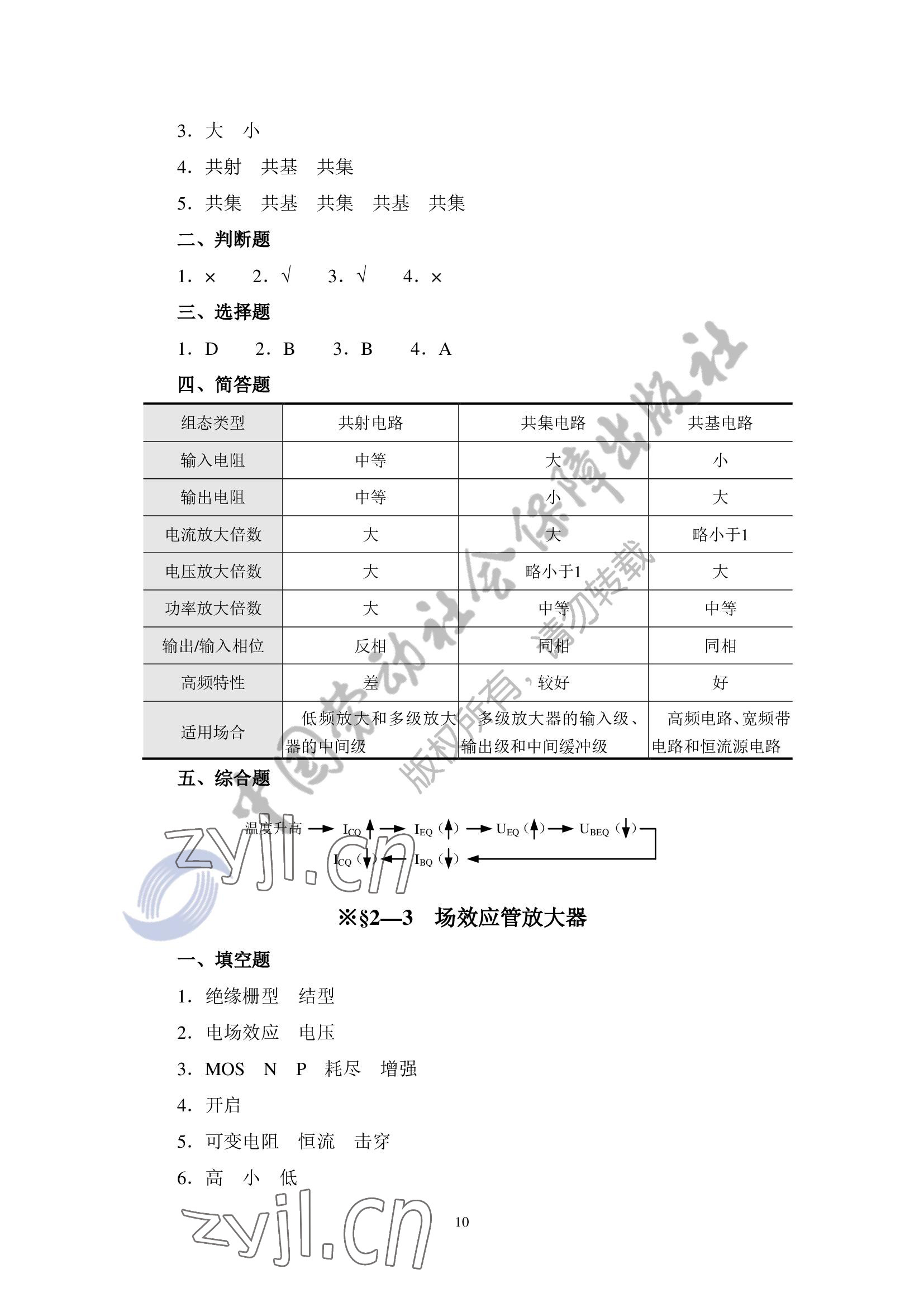 2022年電子電路基礎 參考答案第7頁