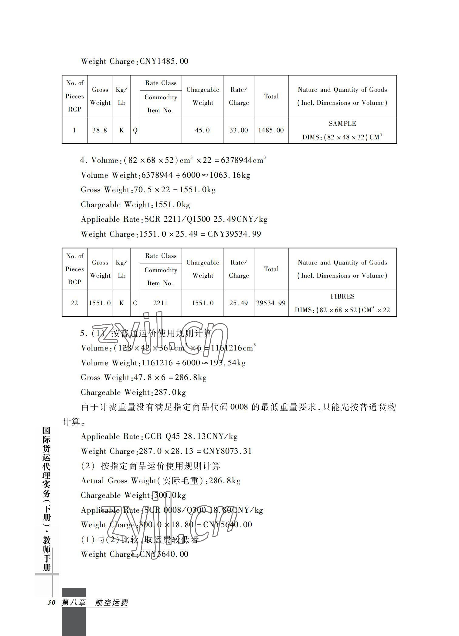 2022年國(guó)際貨運(yùn)代理實(shí)務(wù)習(xí)題集第二版 參考答案第30頁(yè)