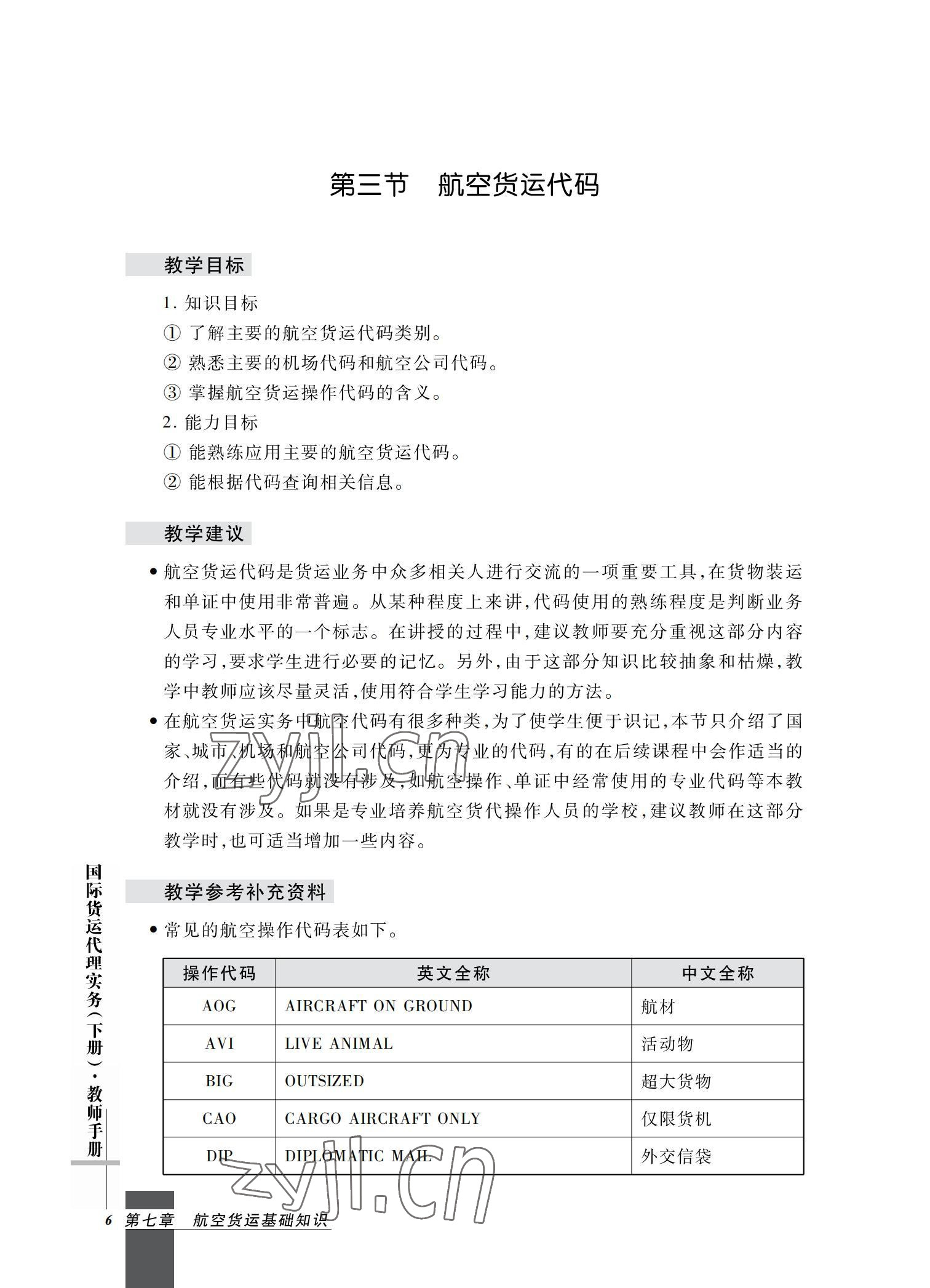 2022年国际货运代理实务习题集第二版&nbsp;参考答案第6页