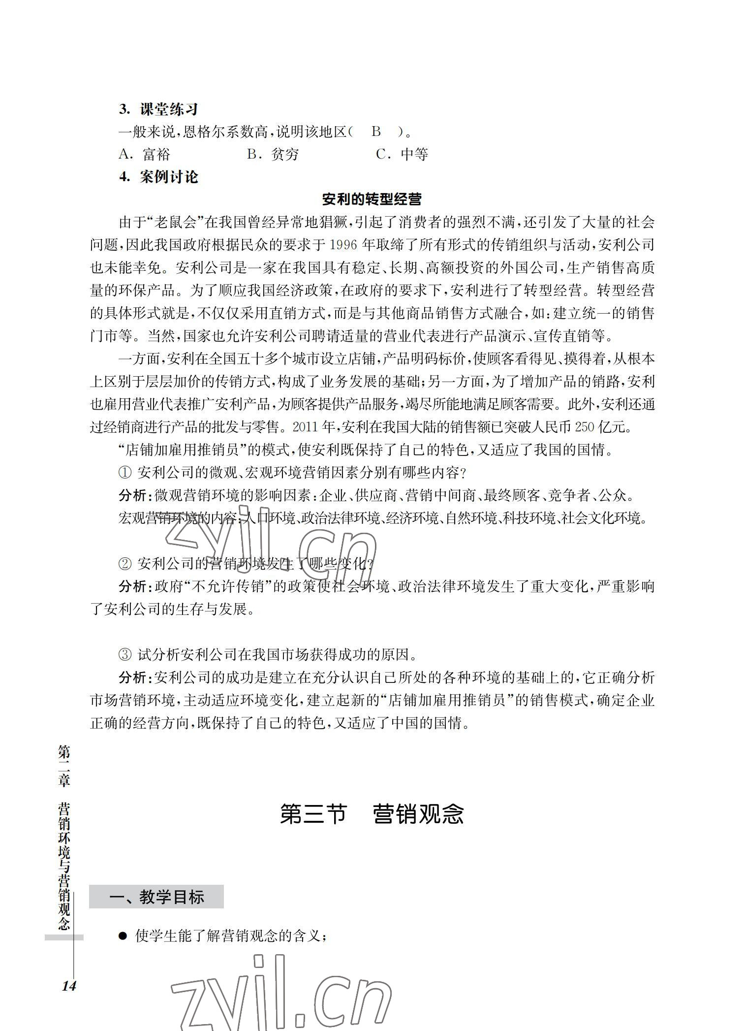 2022年市場營銷基礎習題集第三版 參考答案第14頁