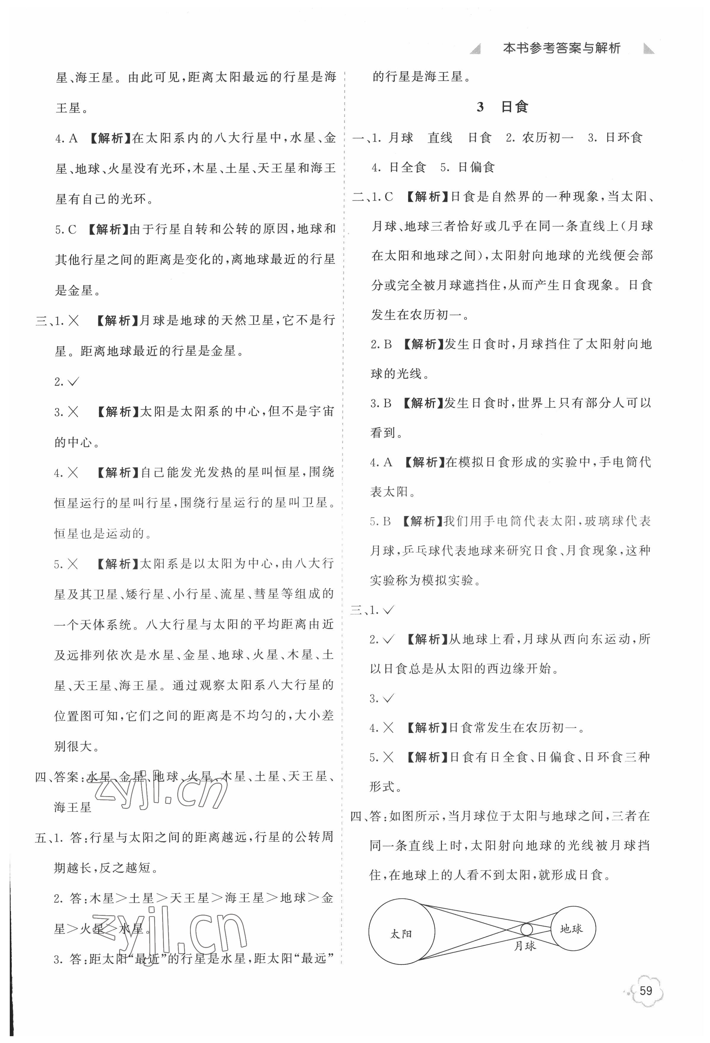 2022年七彩同步訓(xùn)練六年級科學(xué)下冊教科版 參考答案第8頁