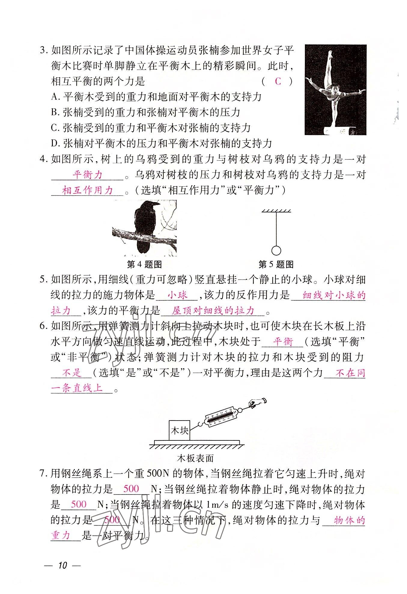 2022年本土攻略八年級物理下冊人教版 參考答案第10頁