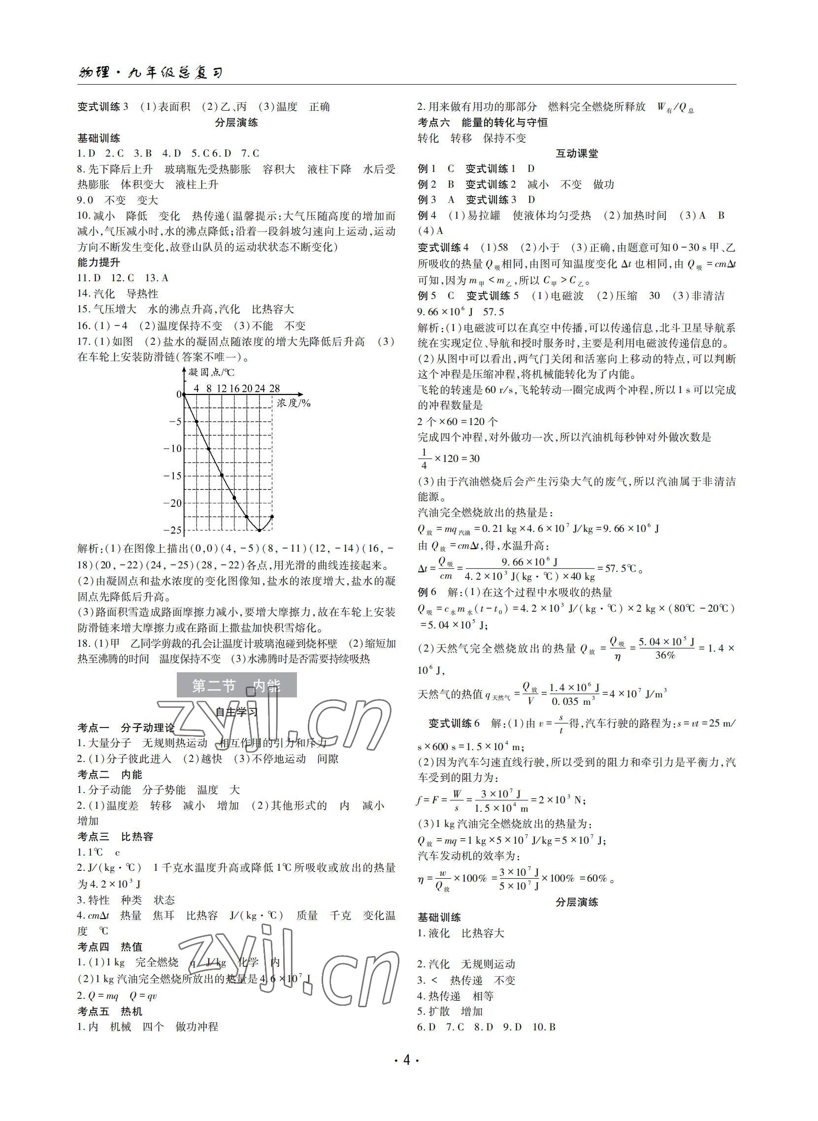 2022年理科愛好者中考總復(fù)習(xí)物理人教版 參考答案第3頁(yè)