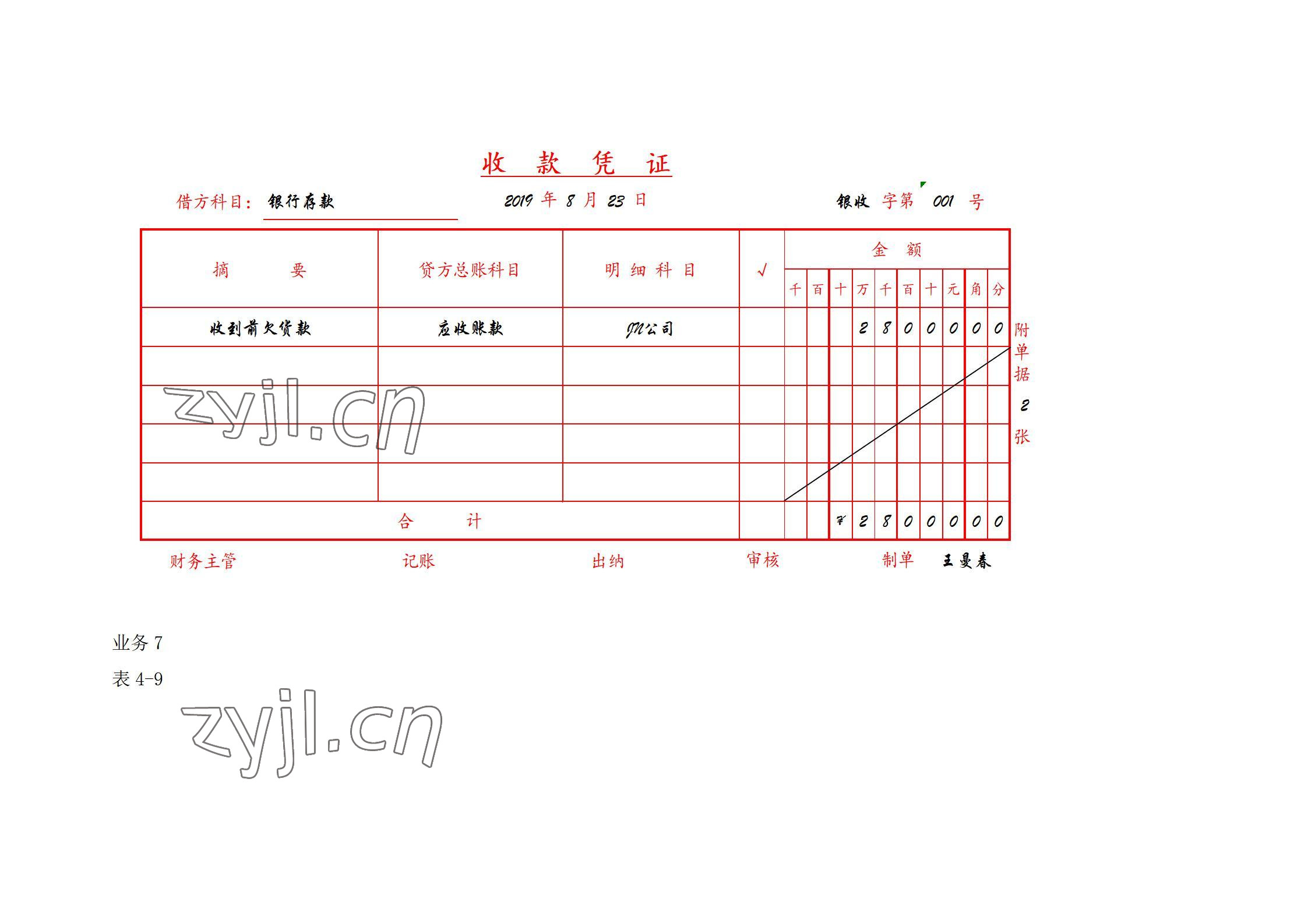 2022年基礎(chǔ)會(huì)計(jì)習(xí)題集中職第五版 參考答案第34頁