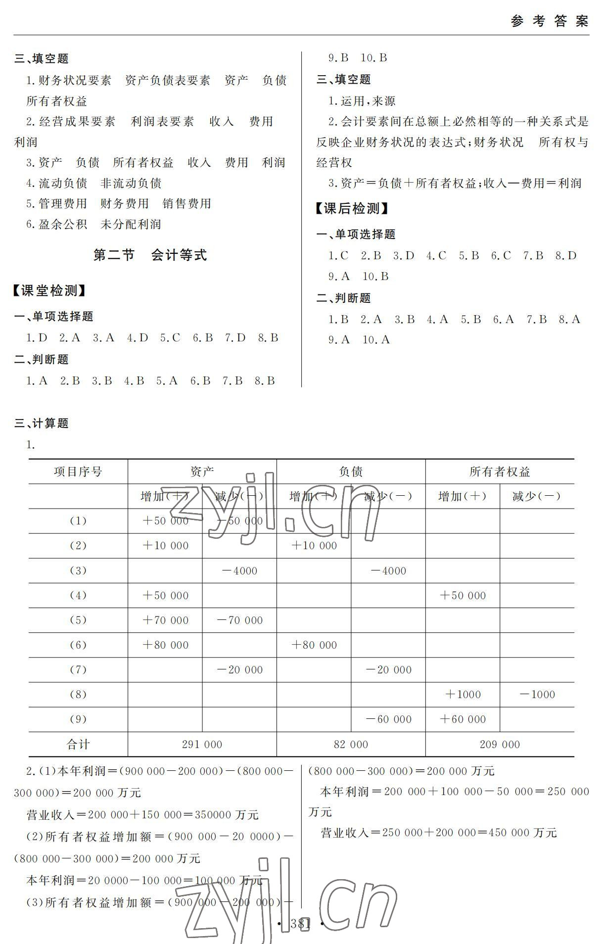 2022年教學(xué)與檢測市場營銷專業(yè)綜合上冊 參考答案第3頁