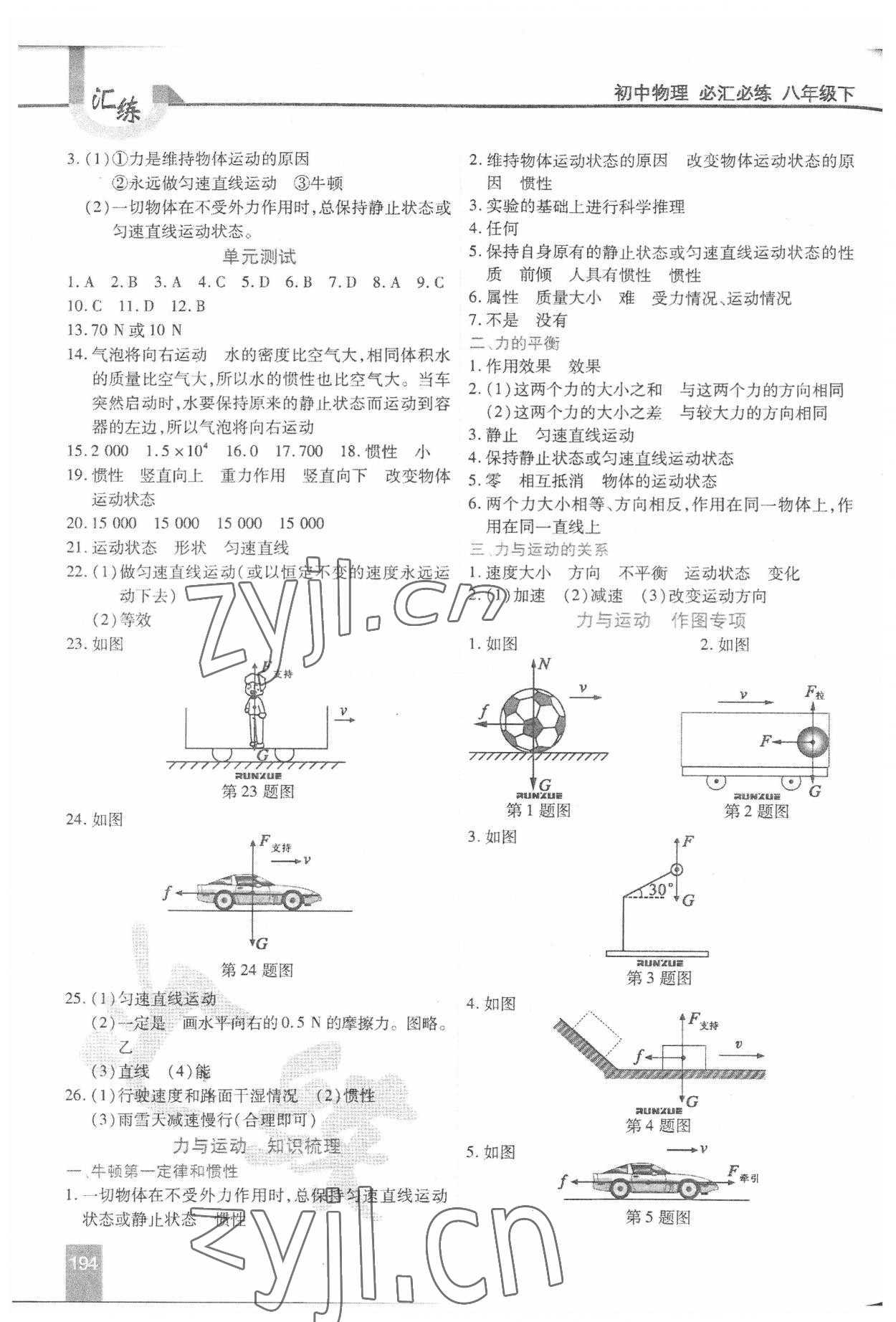 2022年汇练八年级物理下册人教版54制 第6页