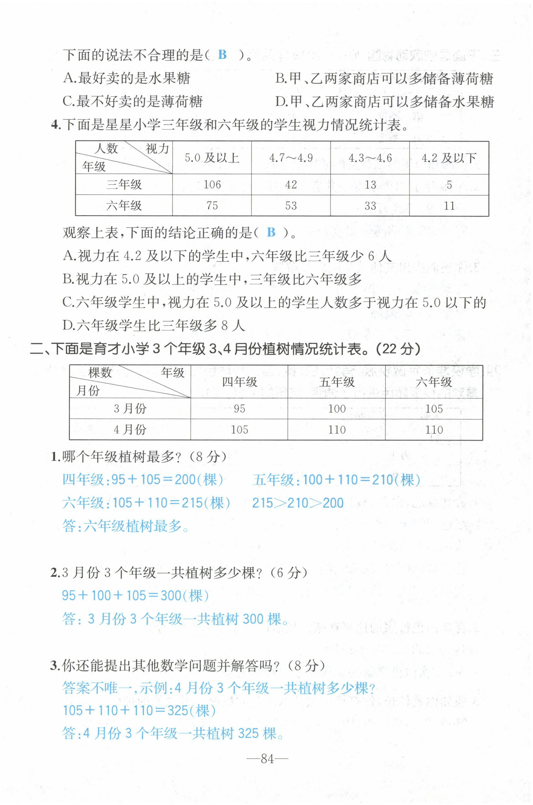 2022年小學(xué)一課三練我的作業(yè)本三年級(jí)數(shù)學(xué)下冊(cè)人教版 第10頁(yè)