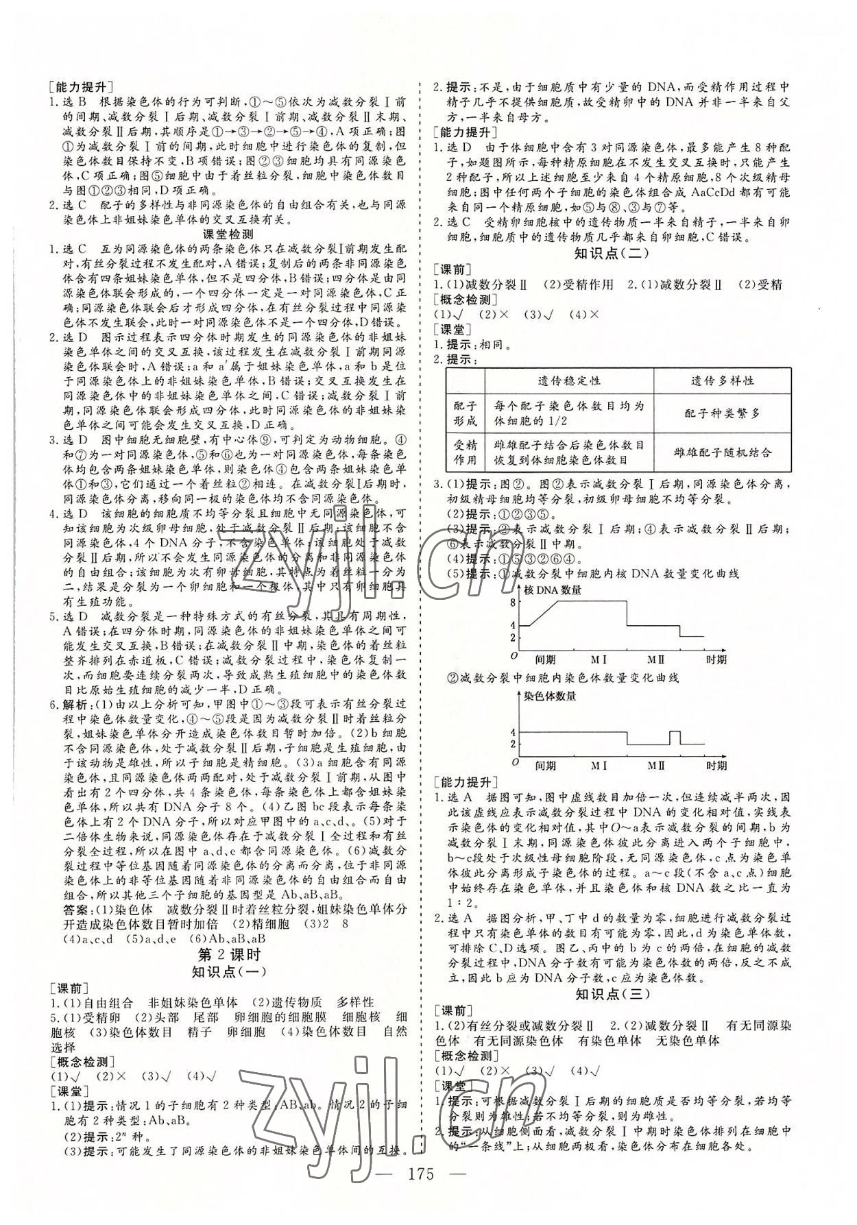 2022年三維設(shè)計(jì)生物必修2遺傳與進(jìn)化 參考答案第6頁(yè)